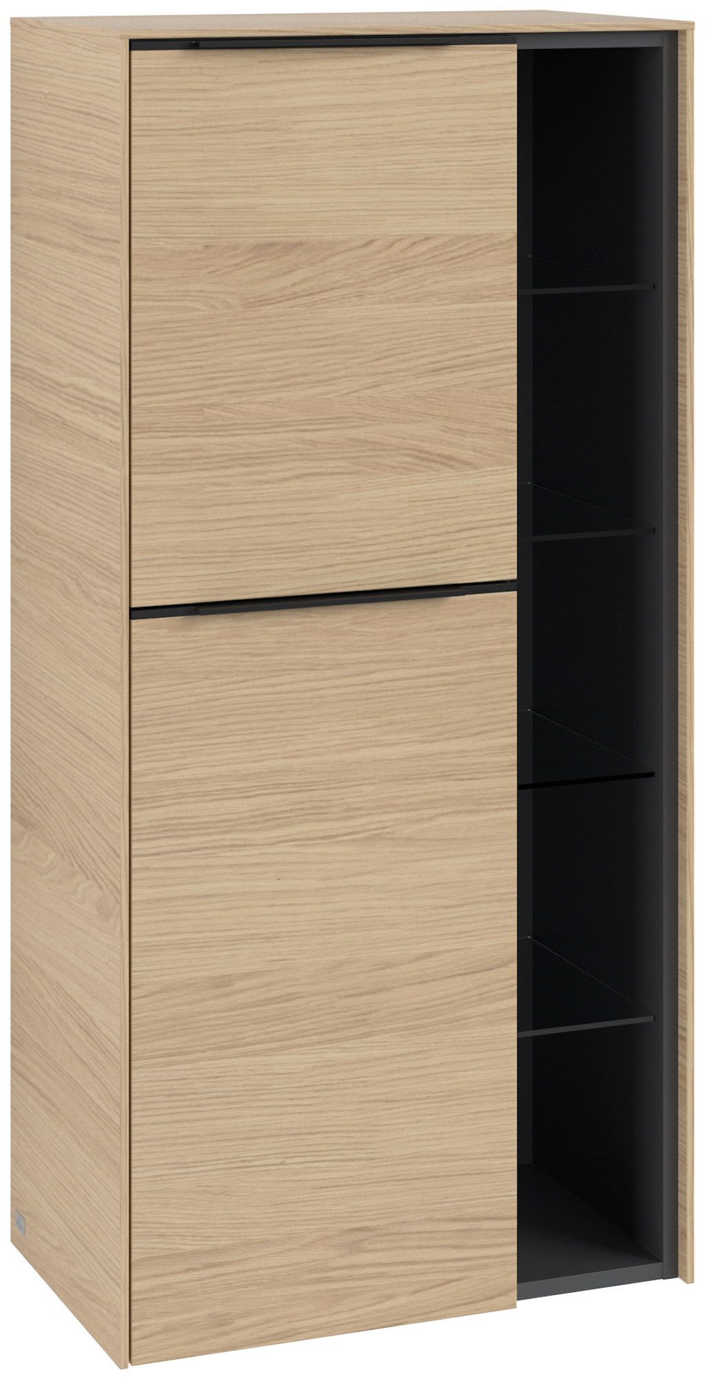 Villeroy & Boch Subway 3.0 Medium-height cabinet, 2 doors, 574x1200x346mm, Body: Nordic Oak, Front: Nordic Oak
