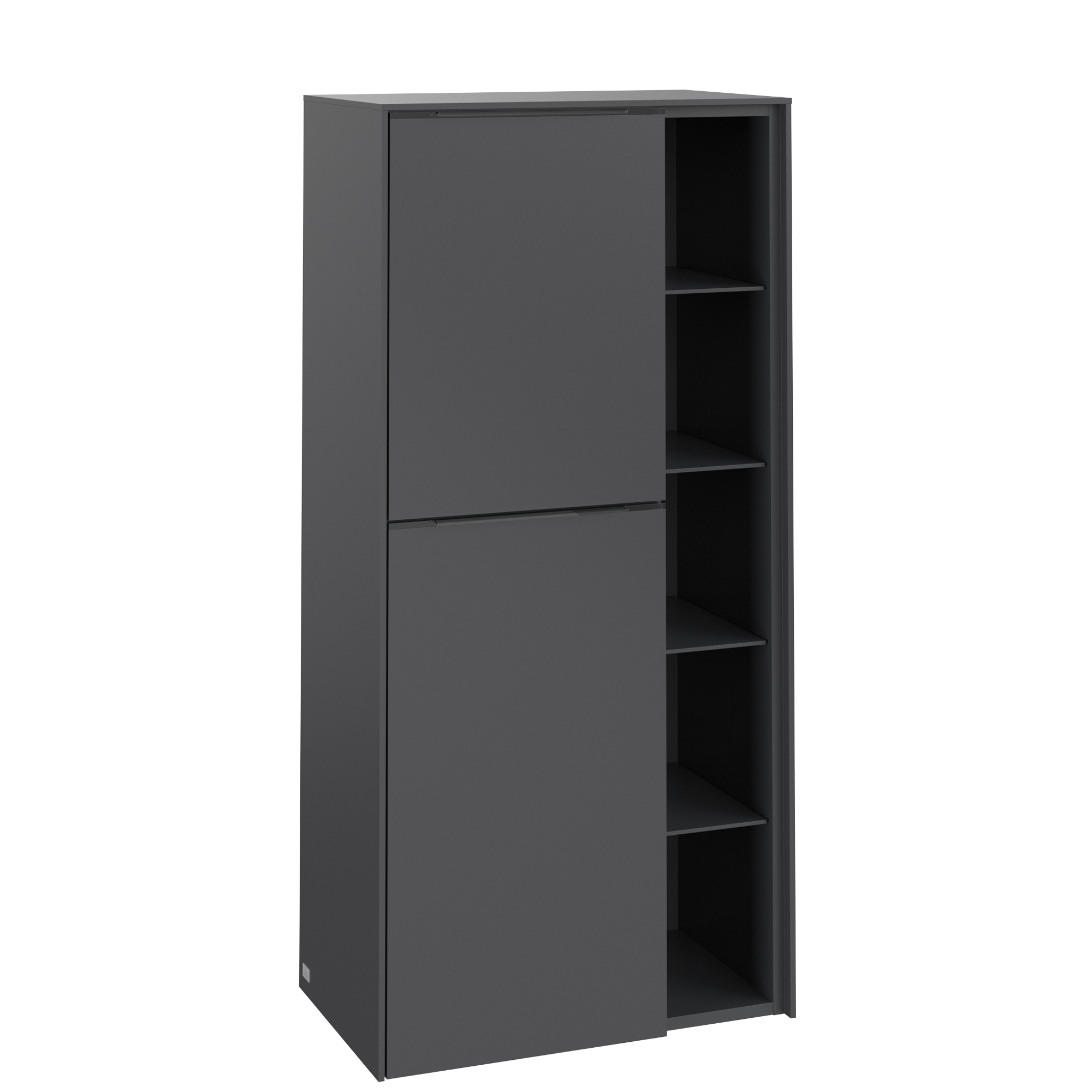 Villeroy & Boch Subway 3.0 Medium-height cabinet, 2 doors, 574x1200x346mm, Body: Graphite, Front: Graphite