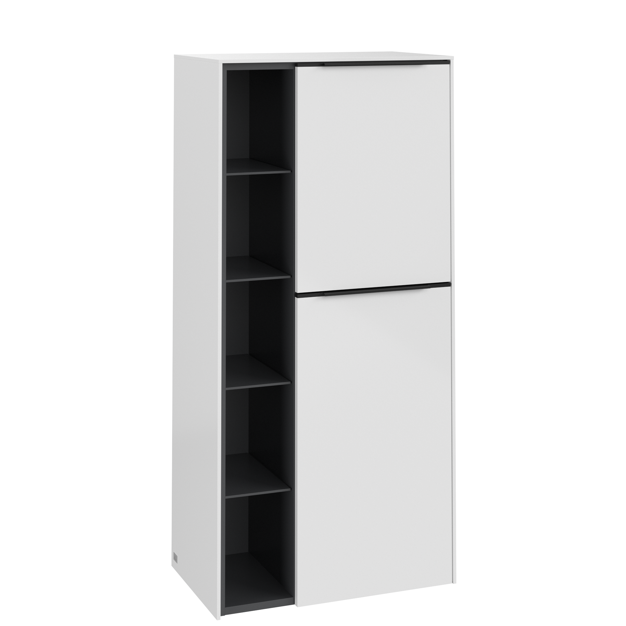 Villeroy & Boch Subway 3.0 Medium-height cabinet, 2 doors, 574x1200x346mm, Body: Brilliant White, Front: Brilliant White