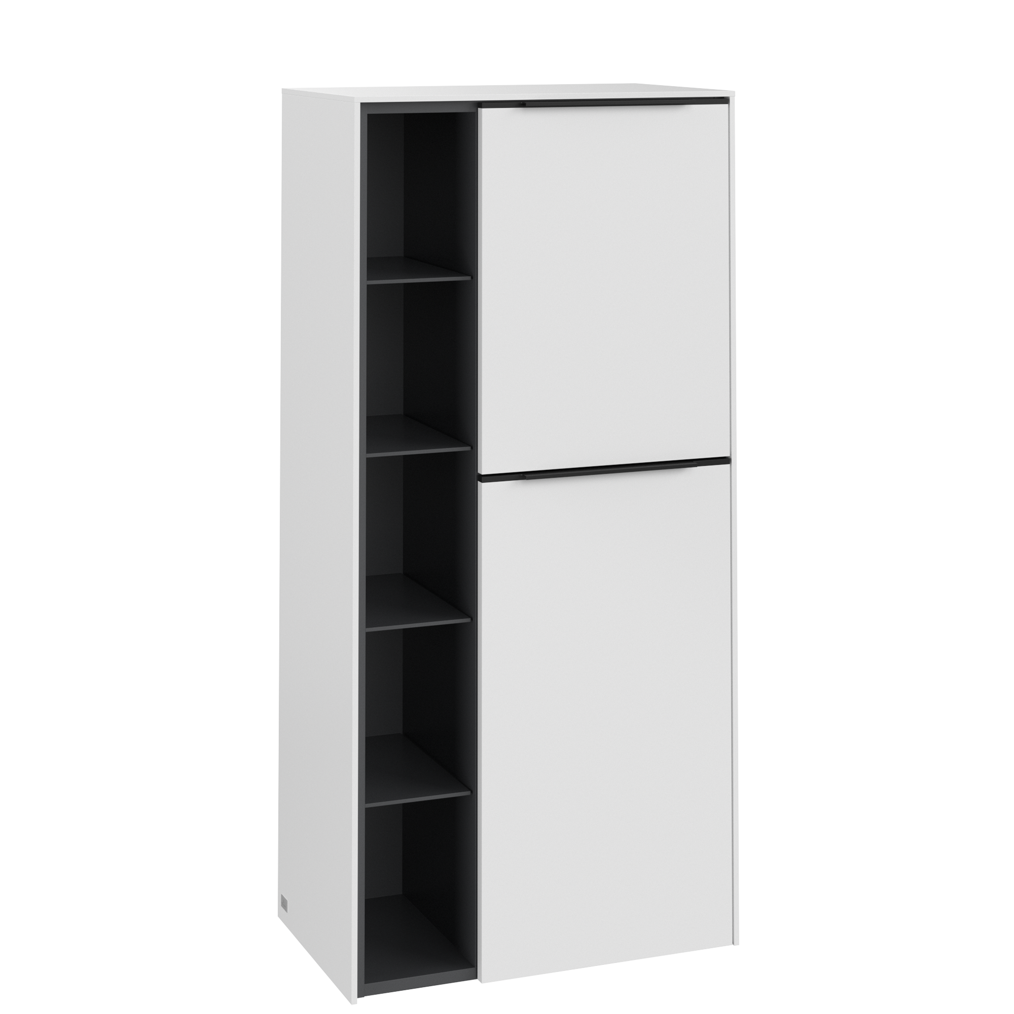 Villeroy & Boch Subway 3.0 Medium-height cabinet, 2 doors, 574x1200x346mm, Body: Pure White, Front: Pure White