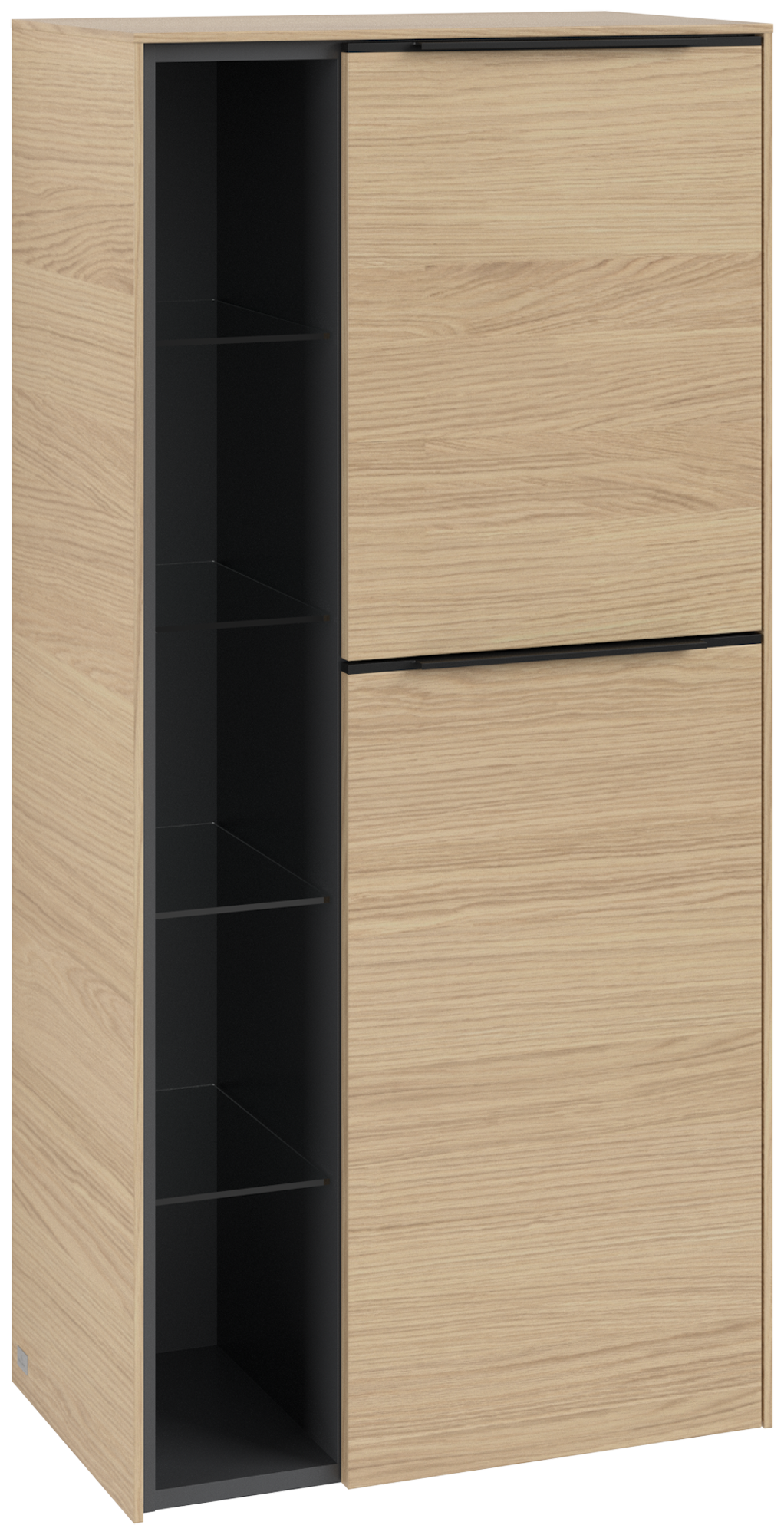 Villeroy & Boch Subway 3.0 Medium-height cabinet, 2 doors, 574x1200x346mm, Body: Nordic Oak, Front: Nordic Oak