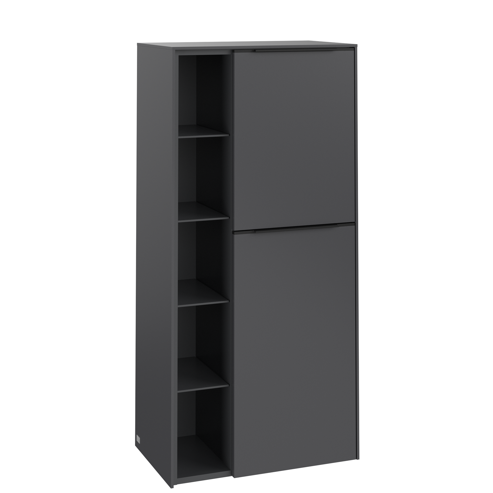 Villeroy & Boch Subway 3.0 Medium-height cabinet, 2 doors, 574x1200x346mm, Body: Graphite, Front: Graphite
