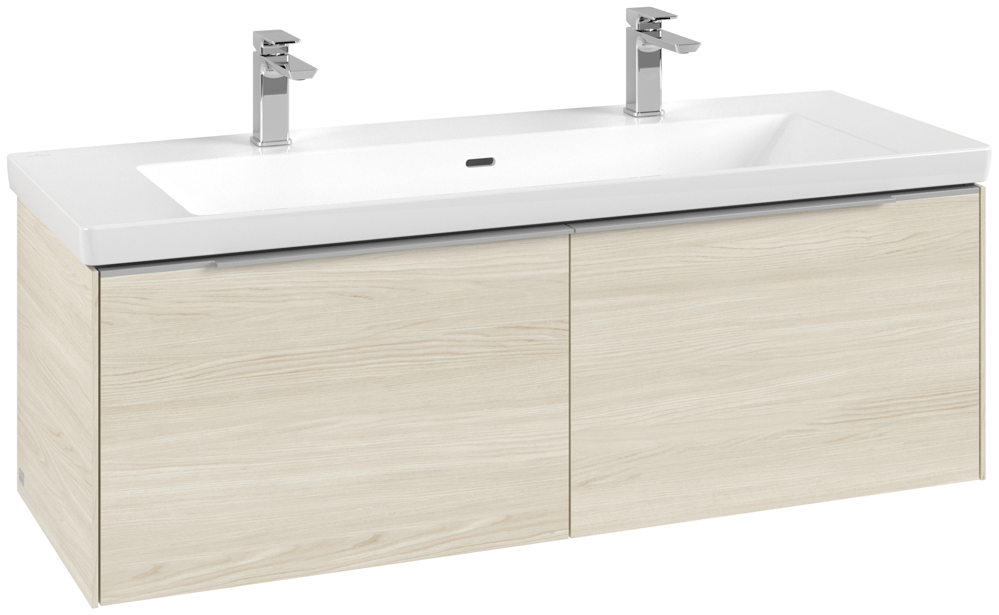 Villeroy & Boch Subway 3.0 Vanity unit, 2 pull-out compartments, 1272x429x462mm, Body: White Oak, Front: White Oak