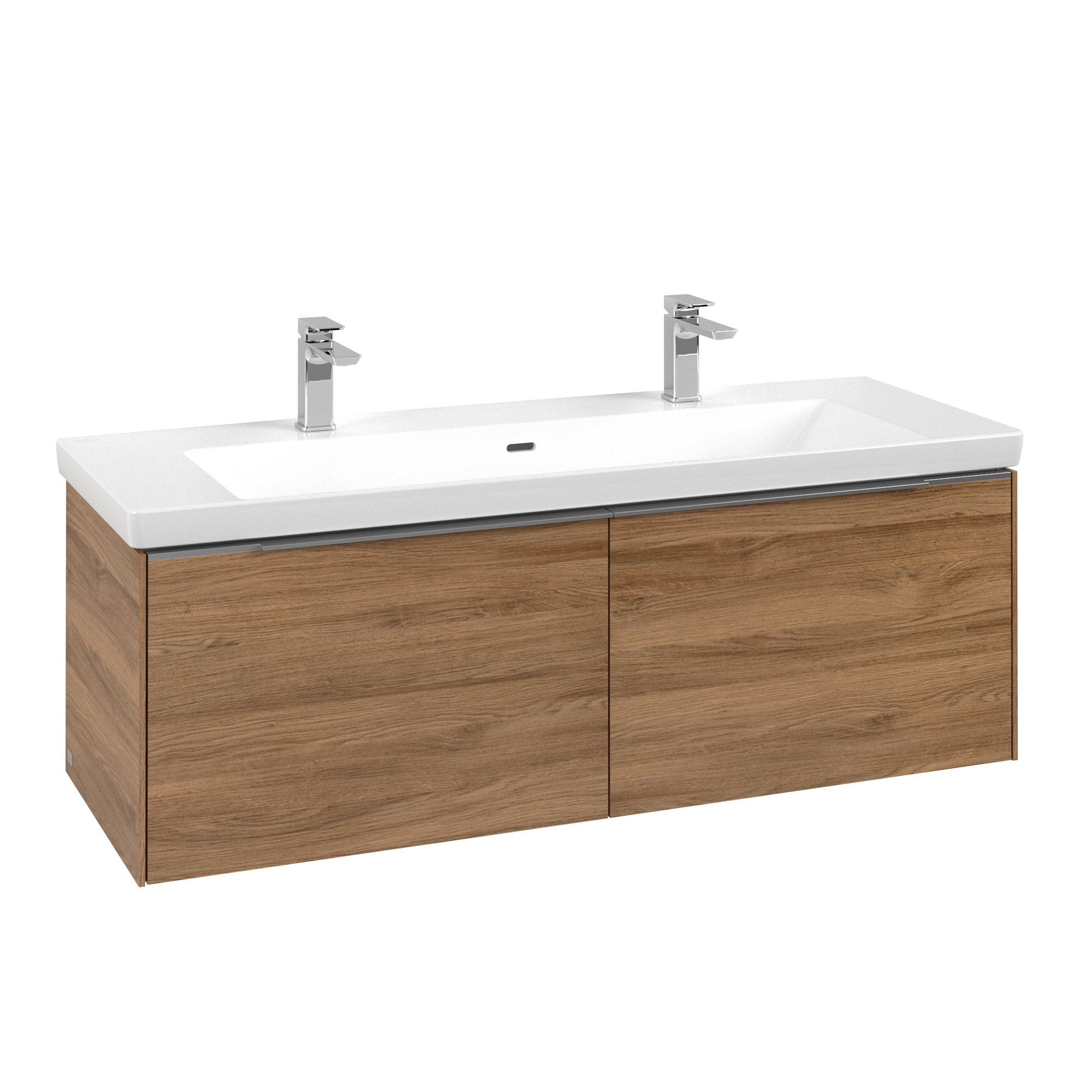 Villeroy & Boch Subway 3.0 Mobile sottolavabo, 2 vani estraibili, 1272x429x462mm, Corpo: Oak Kansas, Fronte: Oak Kansas