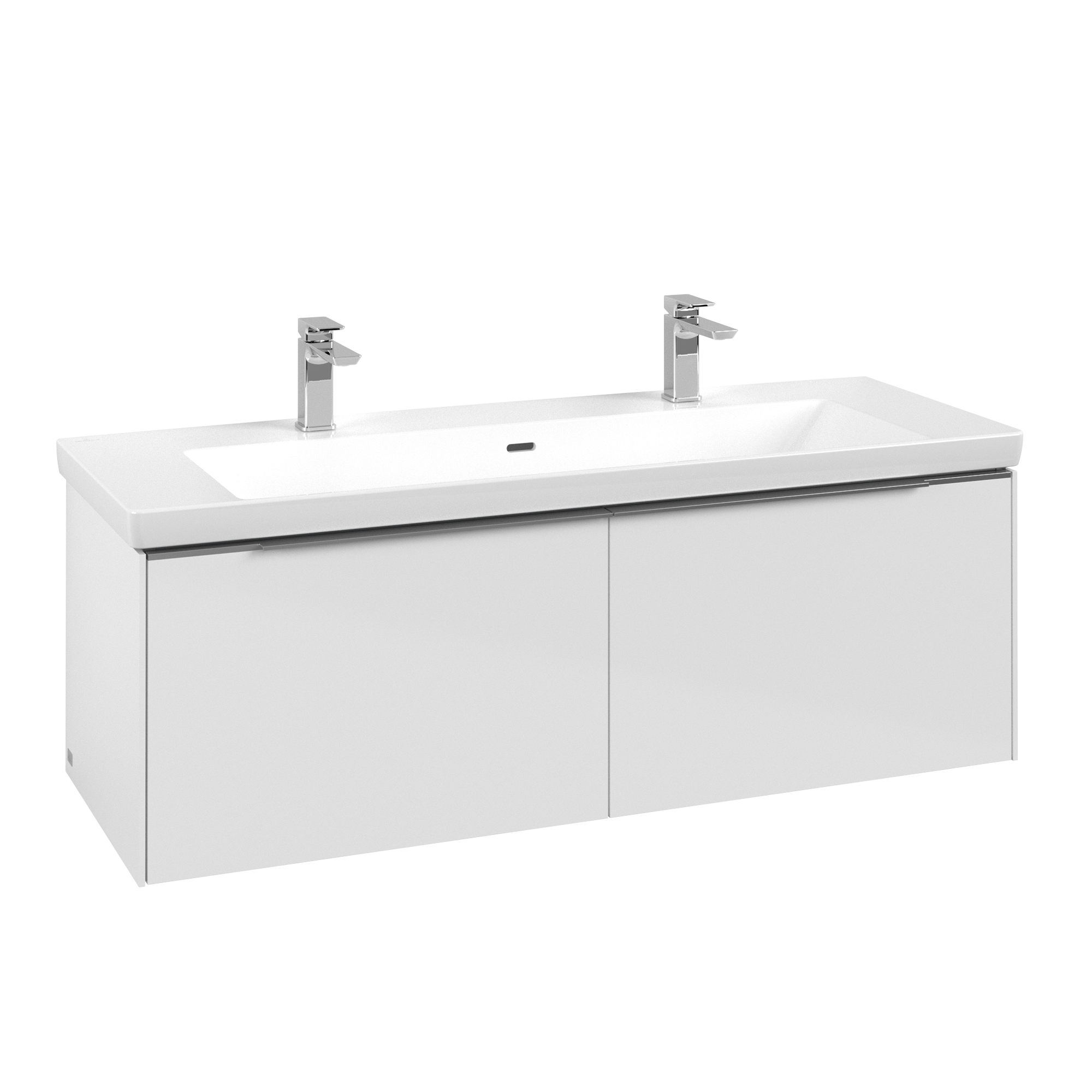 Villeroy & Boch Subway 3.0 Szafka podumywalkowa, 2 elementy wysuwane, 1272x429x462mm, Korpus: Brilliant White, Front: Brilliant White