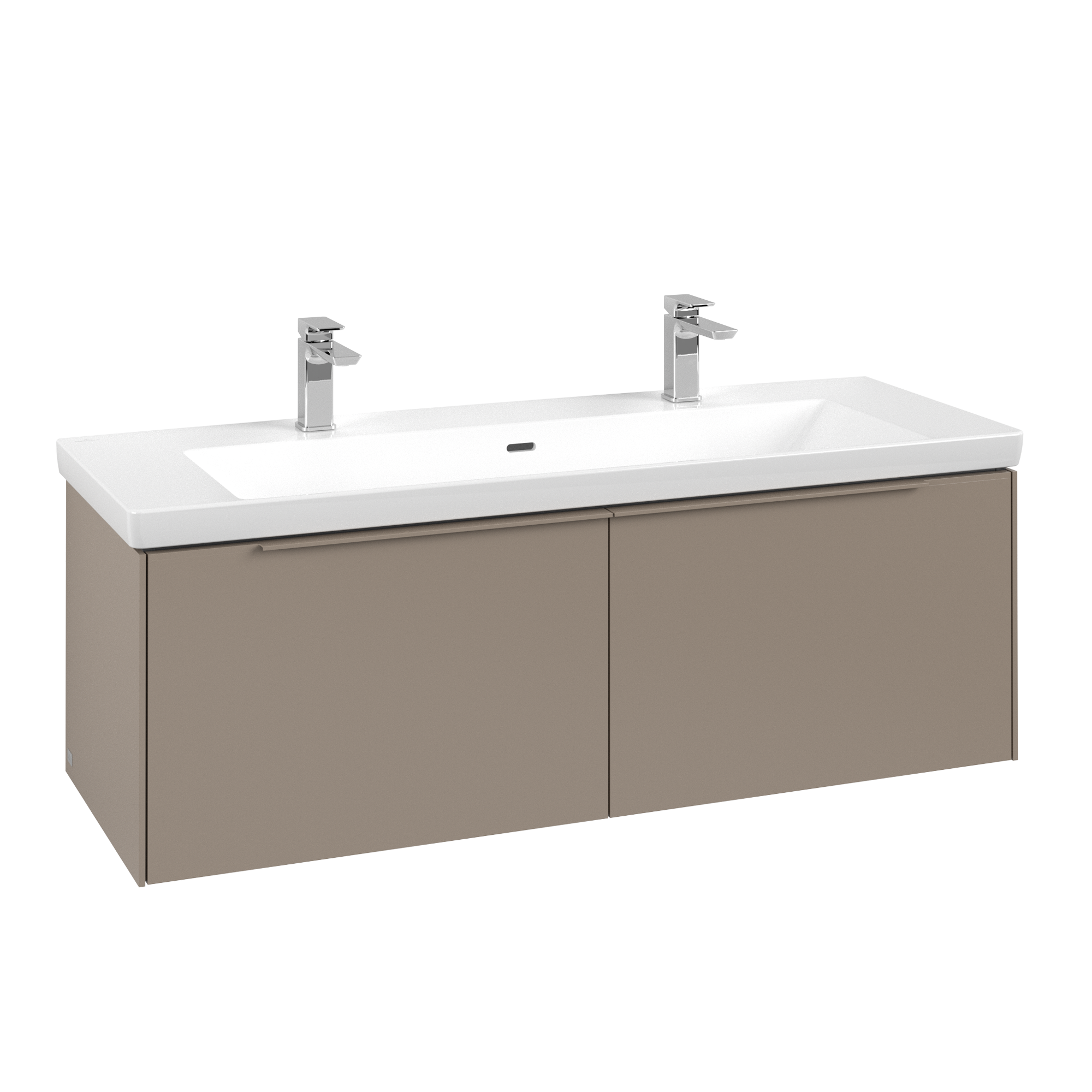 Villeroy & Boch Subway 3.0 Vanity unit, with lighting, 2 pull-out compartments, 1272x429x462mm, Body: Taupe, Front: Taupe