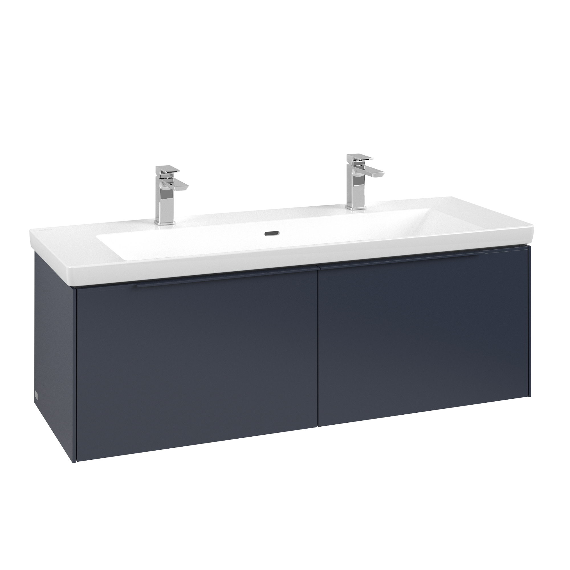 Villeroy & Boch Subway 3.0 Vanity unit, with lighting, 2 pull-out compartments, 1272x429x462mm, Body: Marine Blue, Front: Marine Blue