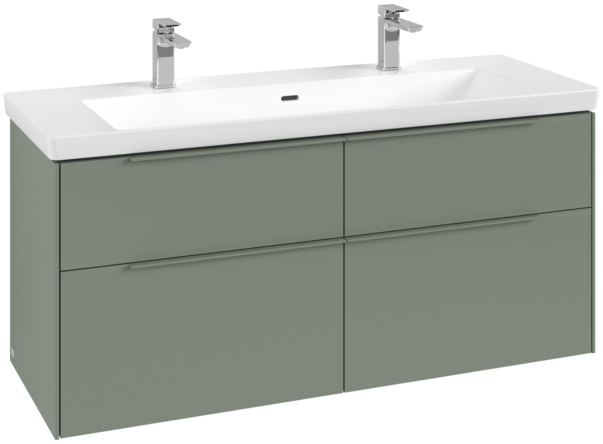 Villeroy & Boch Subway 3.0 Mobile sottolavabo, 4 vani estraibili, 1272x576x462mm, Corpo: Soft Green, Fronte: Soft Green