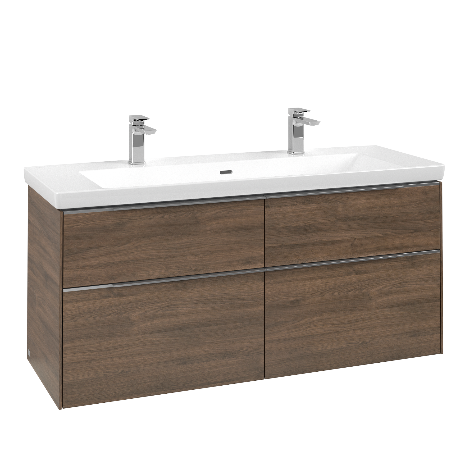 Villeroy & Boch Subway 3.0 Vanity unit, with lighting, 4 pull-out compartments, 1272x576x462mm, Body: Arizona Oak, Front: Arizona Oak