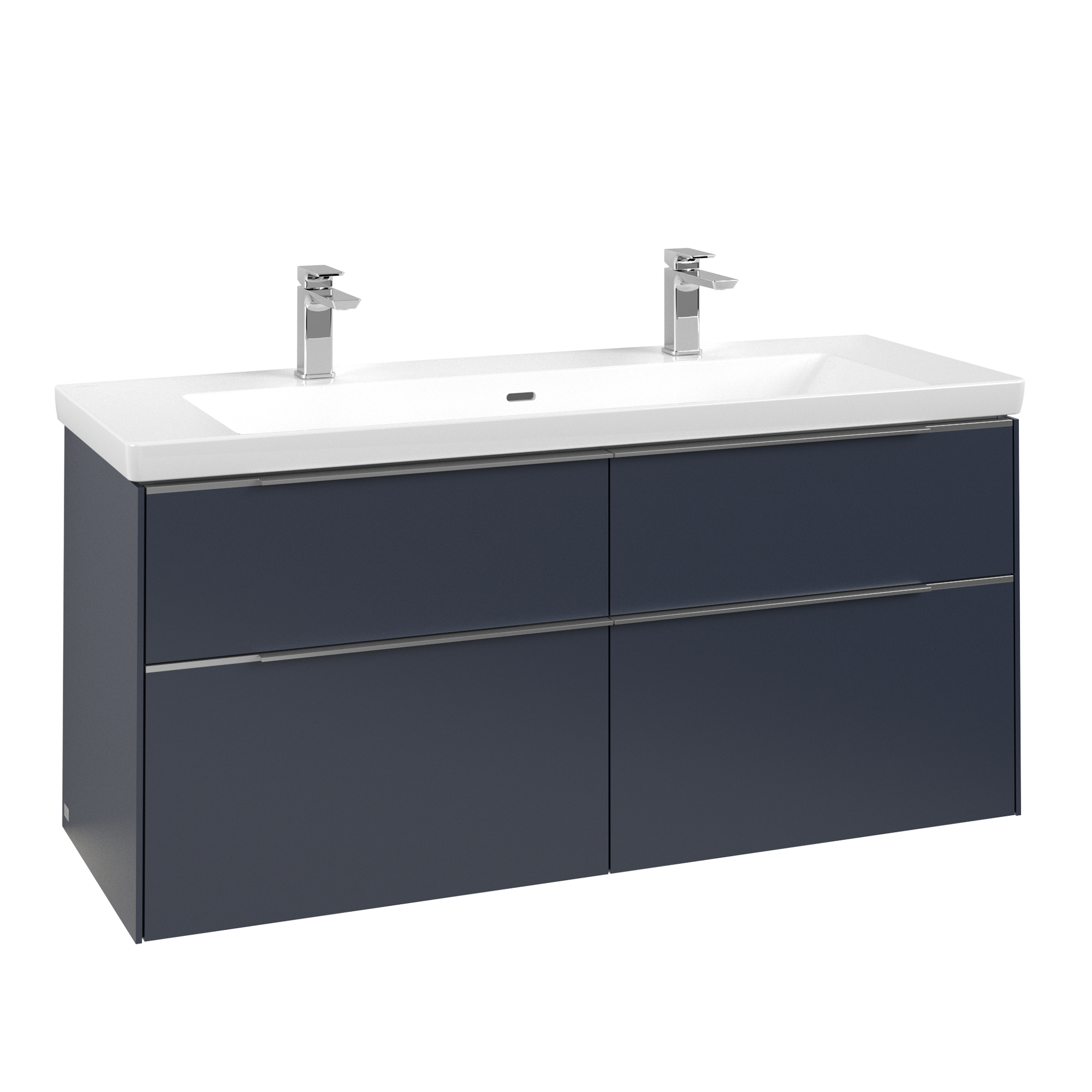 Villeroy & Boch Subway 3.0 Vanity unit, with lighting, 4 pull-out compartments, 1272x576x462mm, Body: Marine Blue, Front: Marine Blue