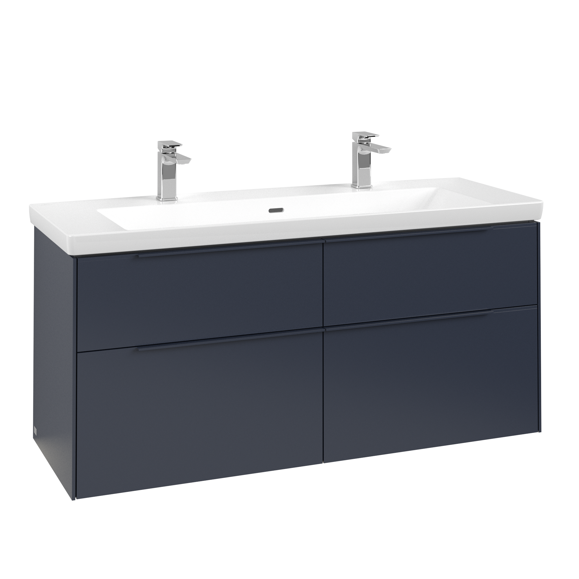 Villeroy & Boch Subway 3.0 Vanity unit, with lighting, 4 pull-out compartments, 1272x576x462mm, Body: Marine Blue, Front: Marine Blue