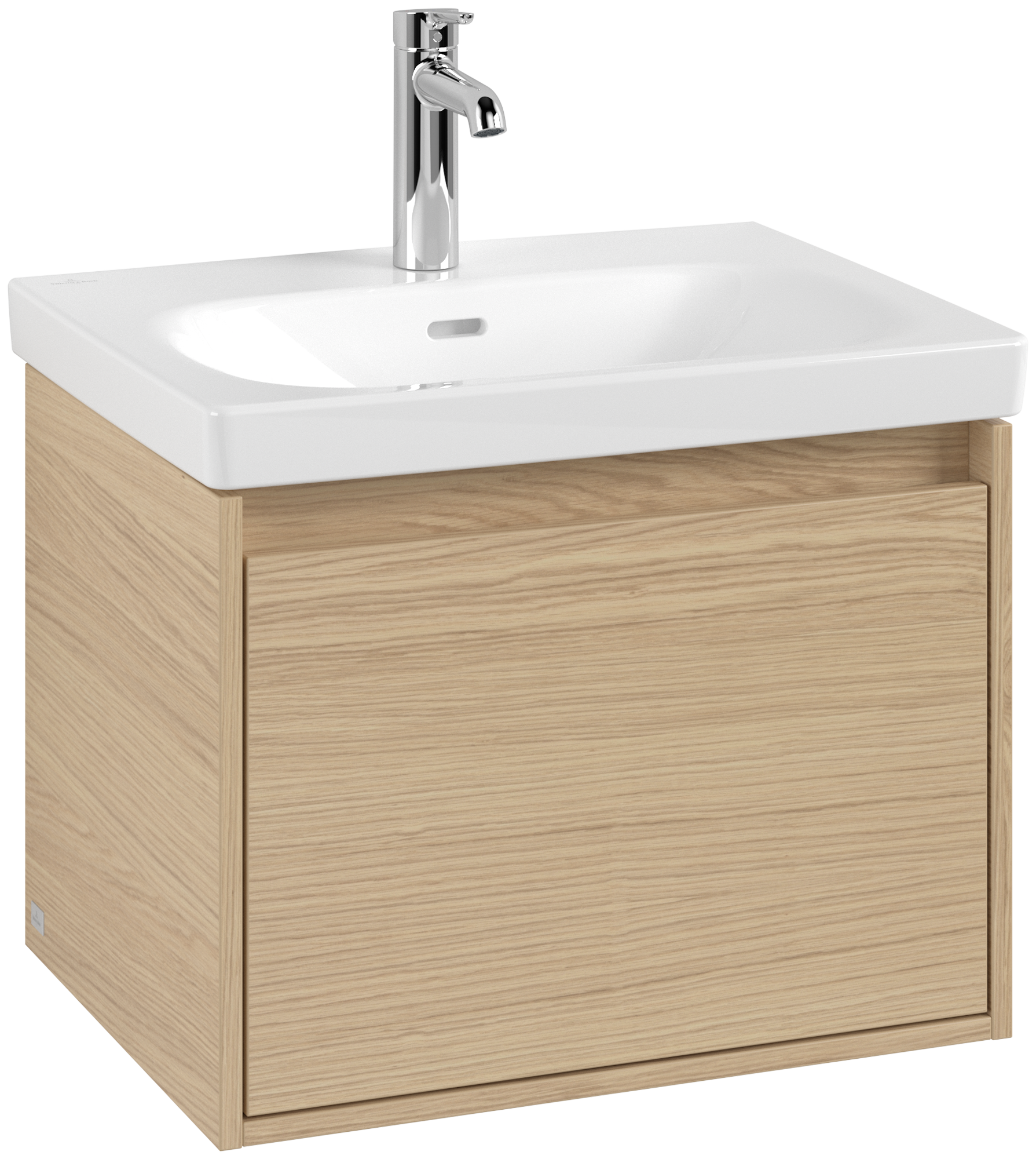 Villeroy & Boch Skyla Waschbeckenunterschrank, 1 Auszug, 2 Auszüge, 572x436x439mm, Korpus: Nordic Oak, Front: Nordic Oak