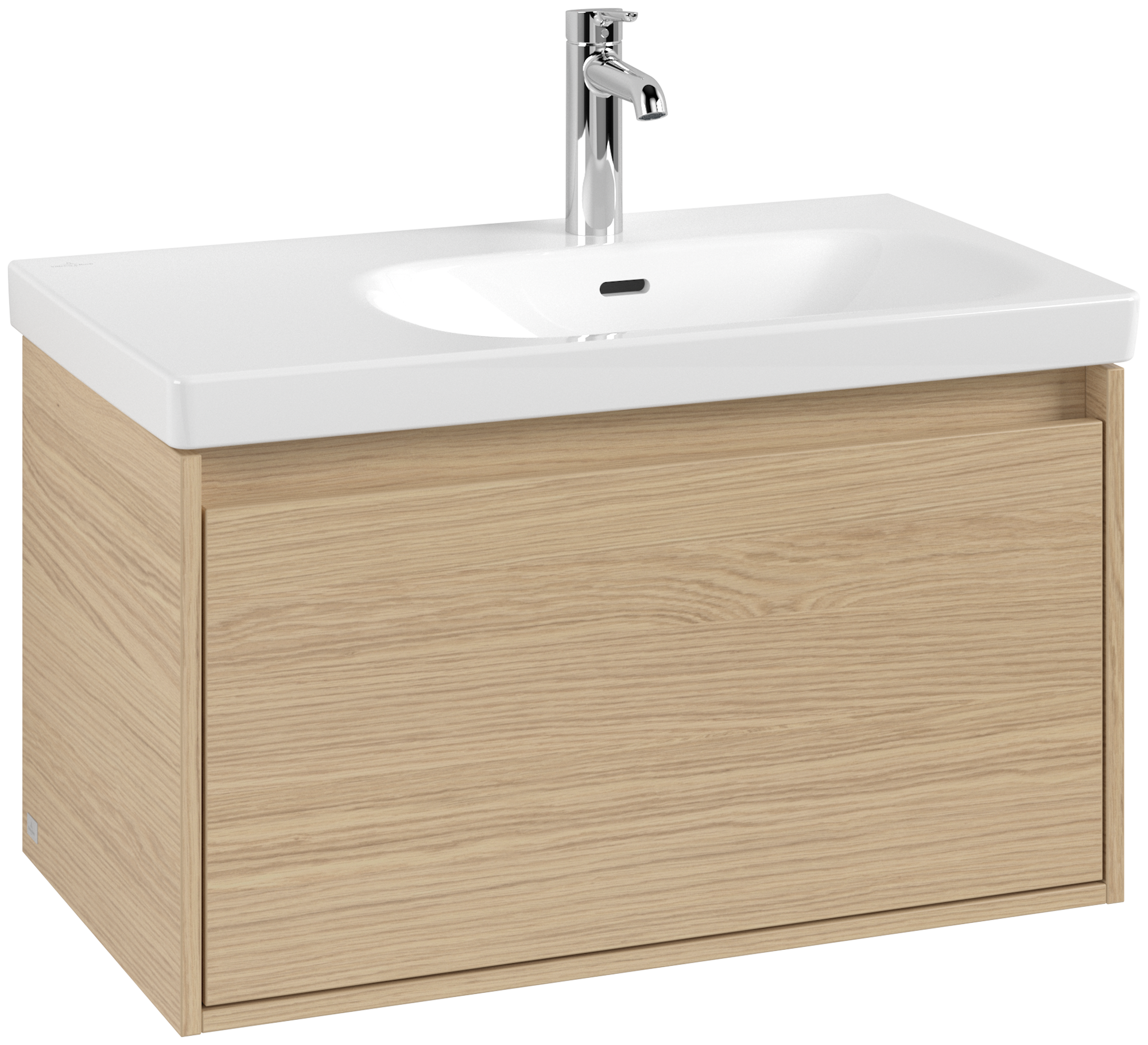 Villeroy & Boch Skyla Vanity unit, 1 pull-out compartment, 2 pull-out compartments, 772x436x439mm, Body: Nordic Oak, Front: Nordic Oak