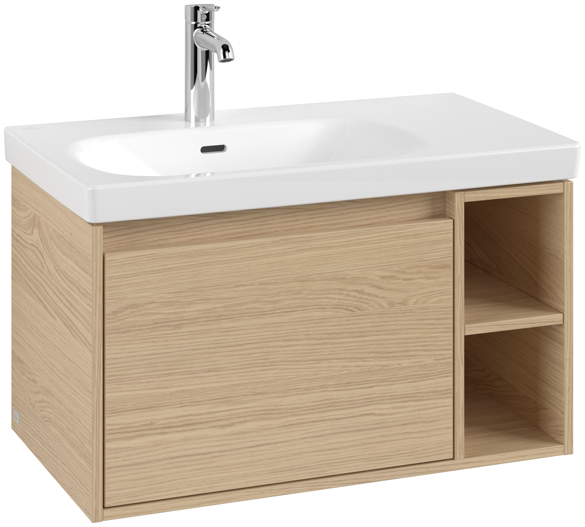 Villeroy & Boch Skyla Meuble sous plan, 1 tiroir sur rails, 2 tiroirs sur rails, 772x436x439mm, Caisson: Nordic Oak, Façade: Nordic Oak