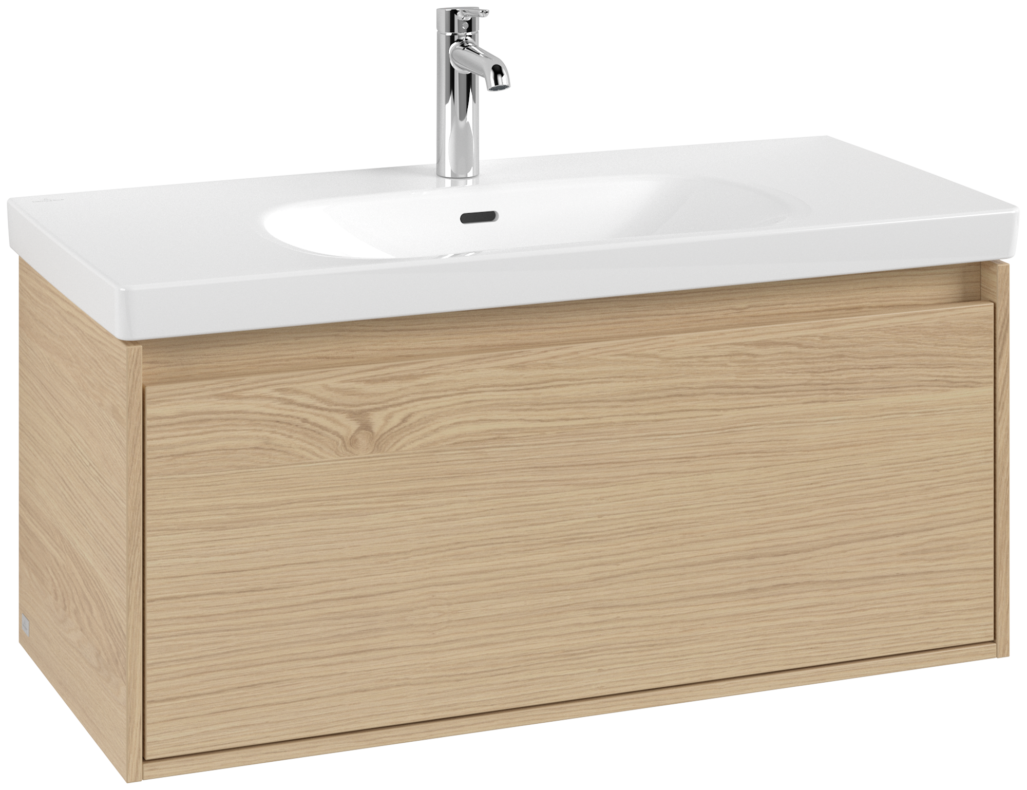 Villeroy & Boch Skyla Waschbeckenunterschrank, 1 Auszug, 2 Auszüge, 972x436x439mm, Korpus: Nordic Oak, Front: Nordic Oak