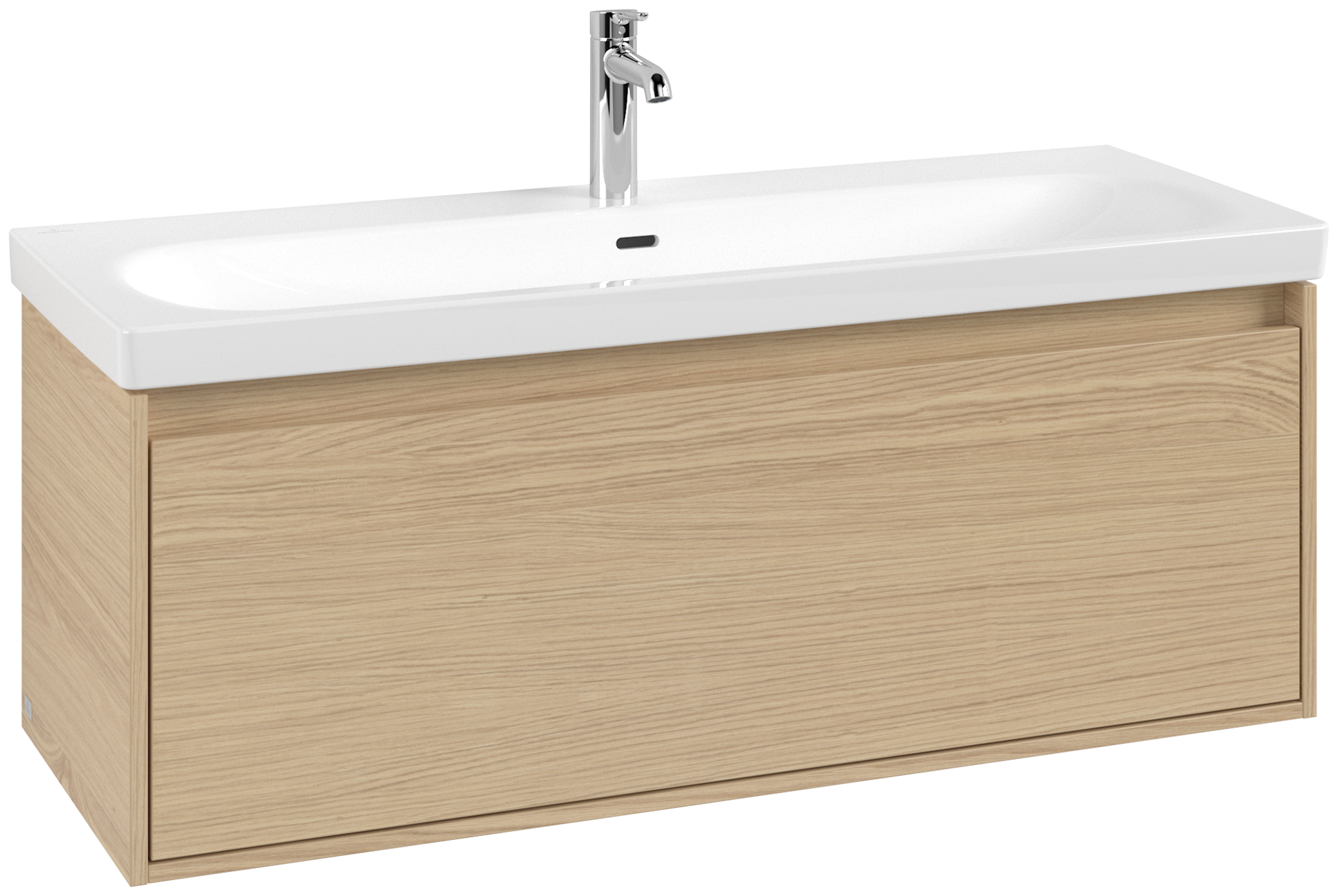 Villeroy & Boch Skyla Vanity unit, 1 pull-out compartment, 2 pull-out compartments, 1172x436x439mm, Body: Nordic Oak, Front: Nordic Oak