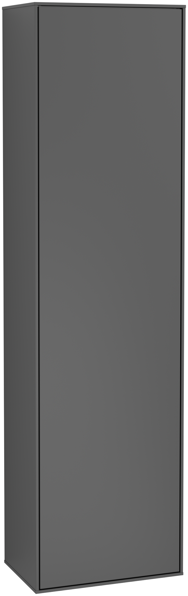 Villeroy & Boch Finion Hochschrank, 1 Tür, 418x1516x270mm, Korpus: Anthracite Matt Lacquer, Front: Anthracite Matt Lacquer
