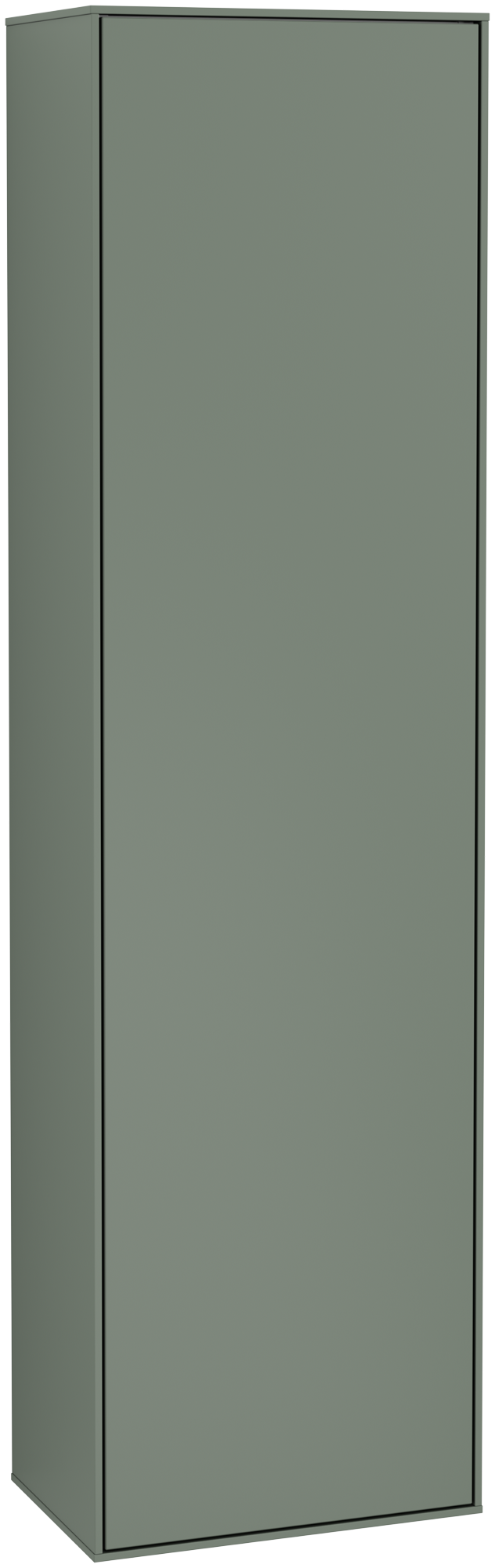 Villeroy & Boch Finion Tall cabinet, 1 door, 418x1516x270mm, Body: Olive Matt Lacquer, Front: Olive Matt Lacquer