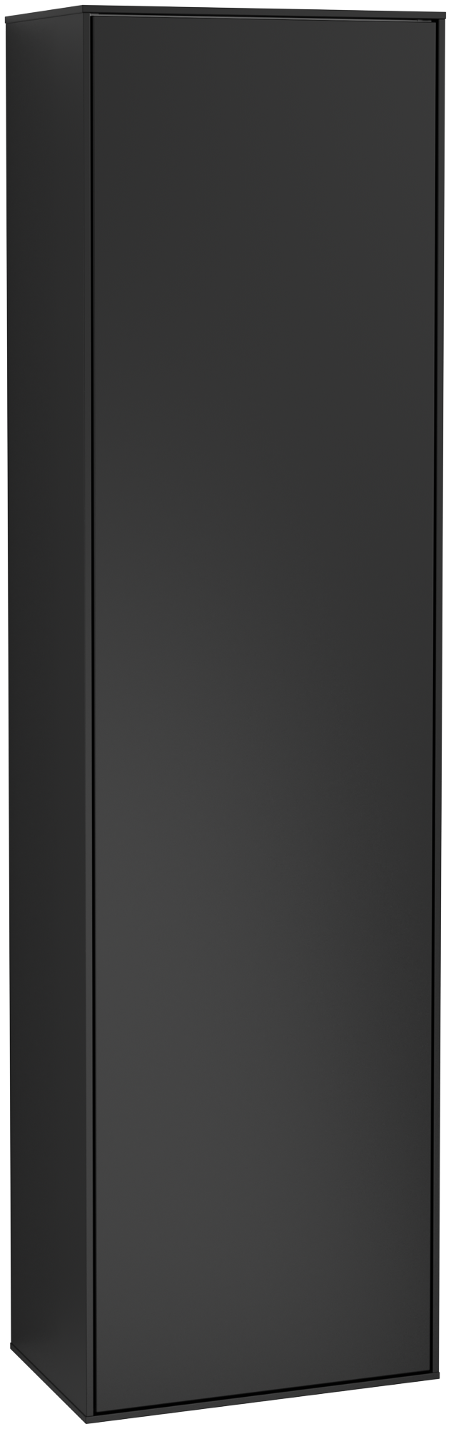 Villeroy & Boch Finion Hochschrank, 1 Tür, 418x1516x270mm, Korpus: Black Matt Lacquer, Front: Black Matt Lacquer