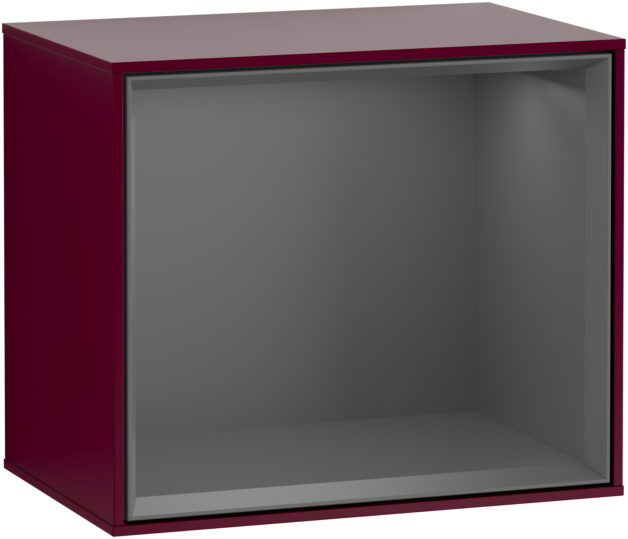 Villeroy & Boch Finion Regalmodul, mit Beleuchtung, 418x356x270mm, Korpus: Peony Matt Lacquer, Front: Peony Matt Lacquer, Regalelement: Anthracite Matt Lacquer