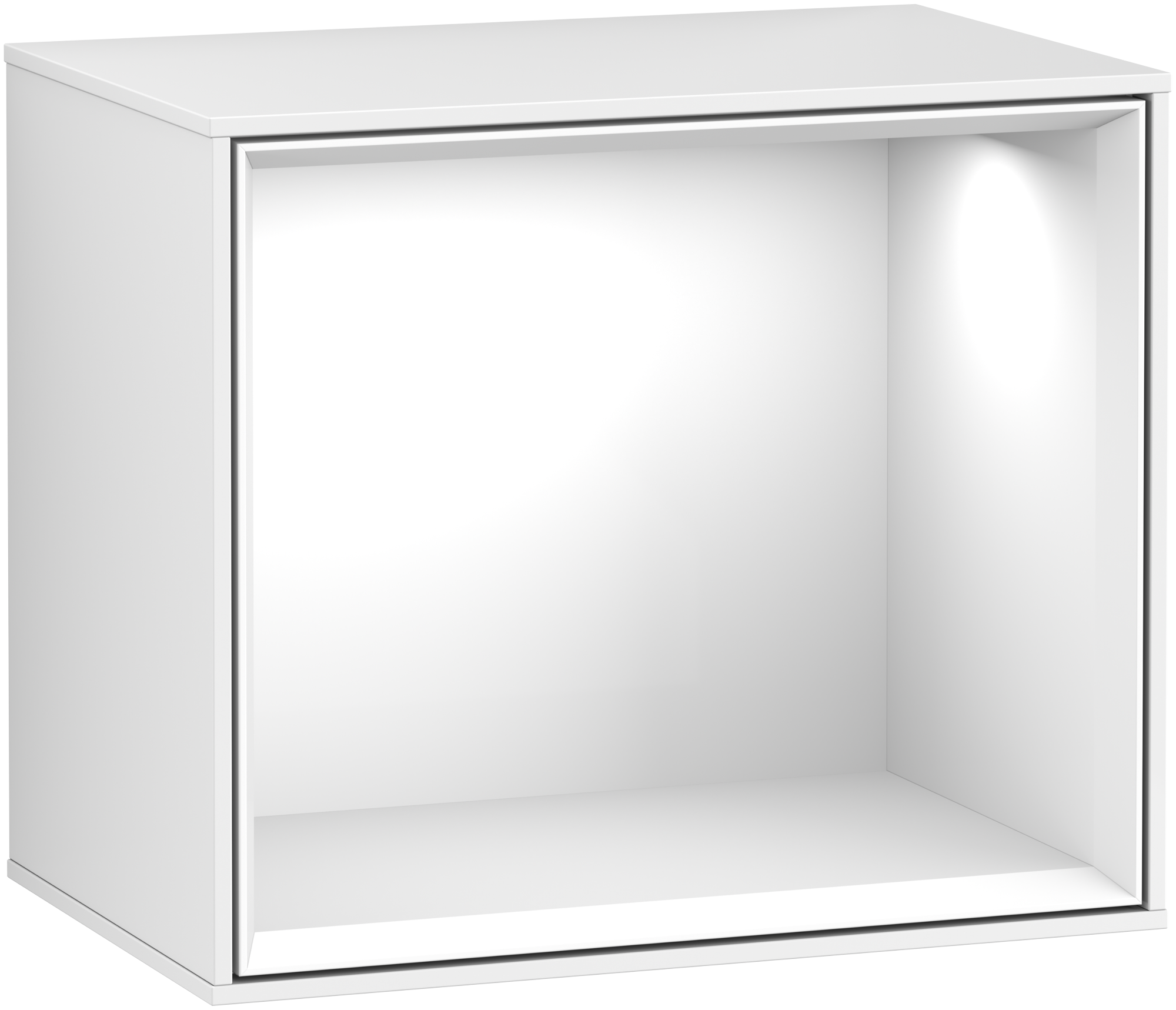 Villeroy & Boch Finion Shelf module, with lighting, 418x358x270mm, Body: Glossy White Lacquer, Front: Glossy White Lacquer, Shelf: Glossy White Lacquer
