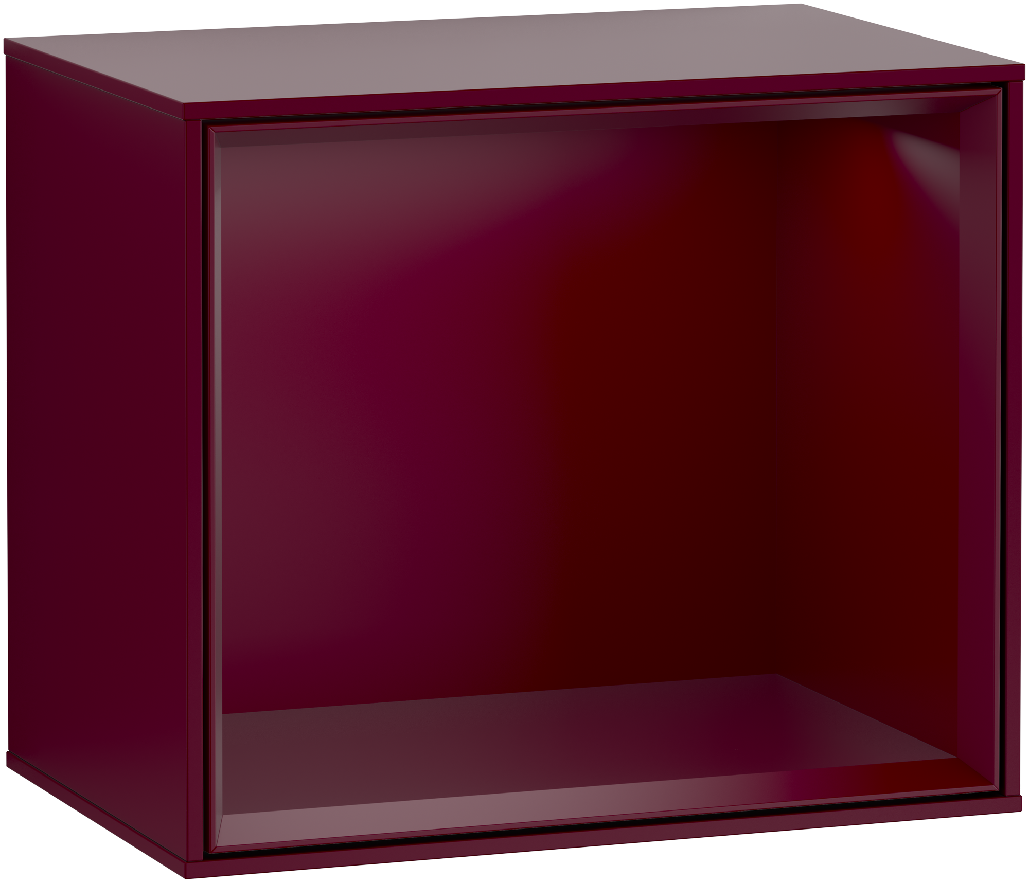 Villeroy & Boch Finion Shelf module, with lighting, 418x358x270mm, Body: Peony Matt Lacquer, Front: Peony Matt Lacquer, Shelf: Peony Matt Lacquer