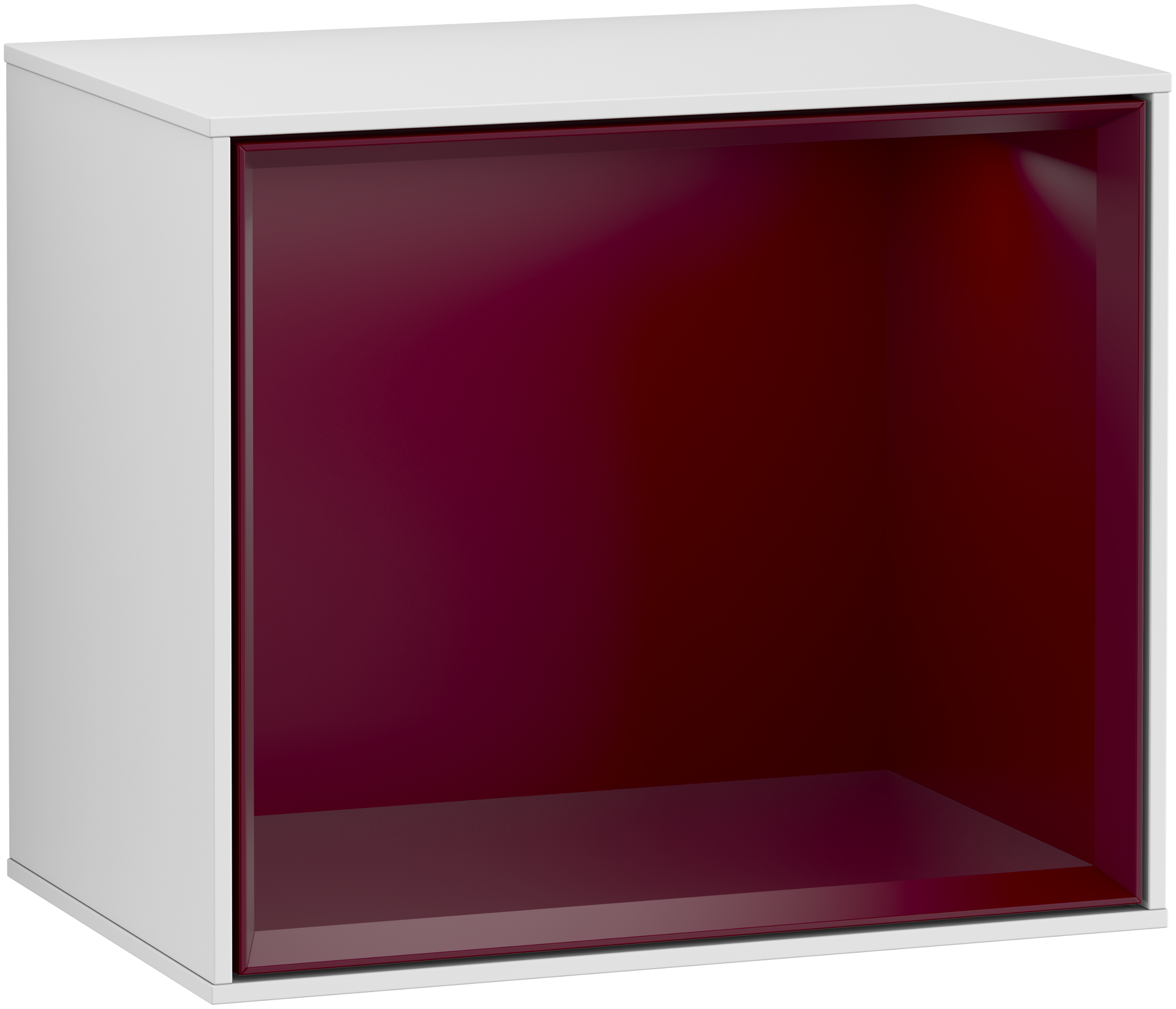 Villeroy & Boch Finion Shelf module, with lighting, 418x358x270mm, Body: White Matt Lacquer, Front: White Matt Lacquer, Shelf: Peony Matt Lacquer