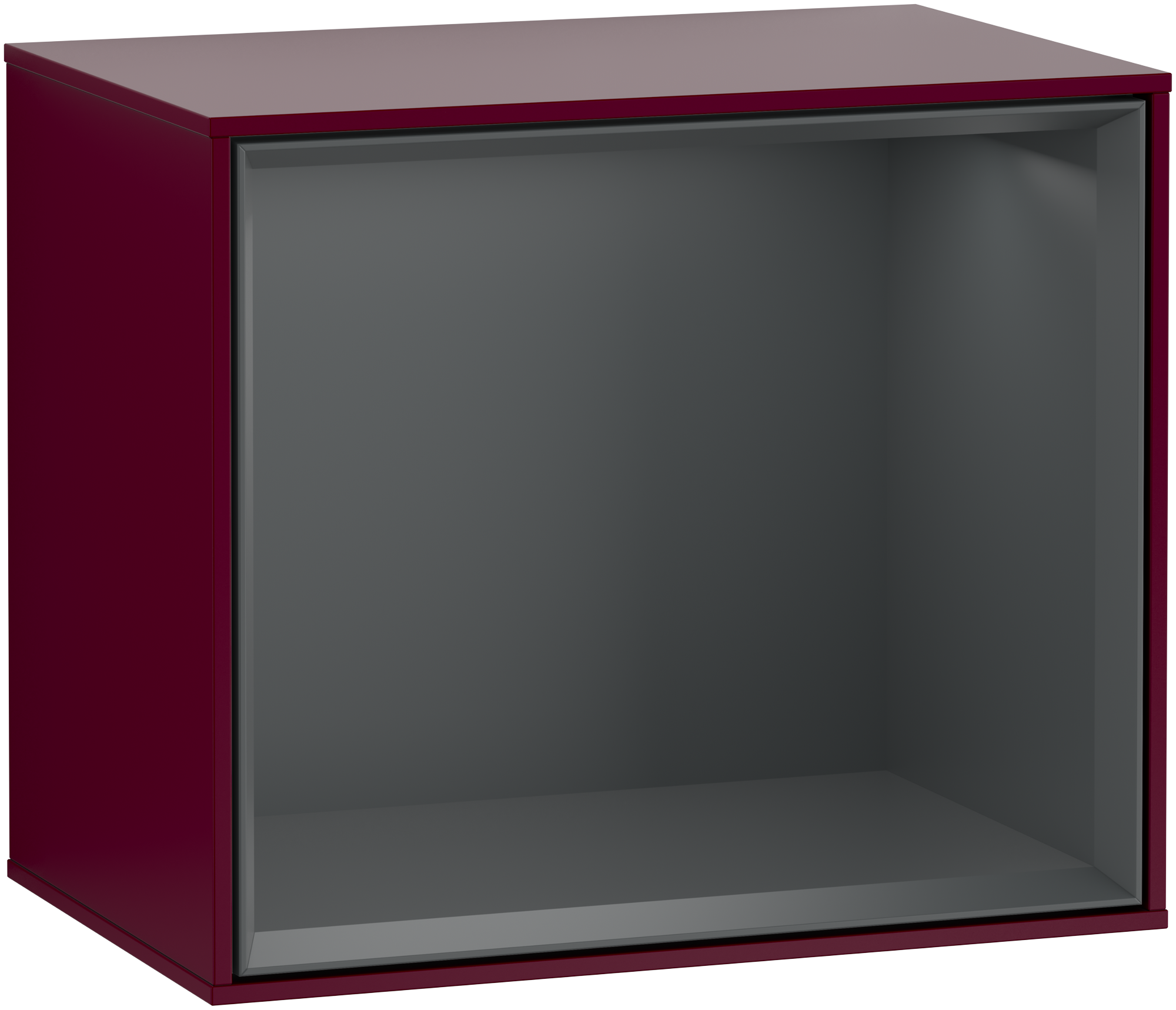 Villeroy & Boch Finion Shelf module, with lighting, 418x358x270mm, Body: Peony Matt Lacquer, Front: Peony Matt Lacquer, Shelf: Midnight Blue Matt Lacquer