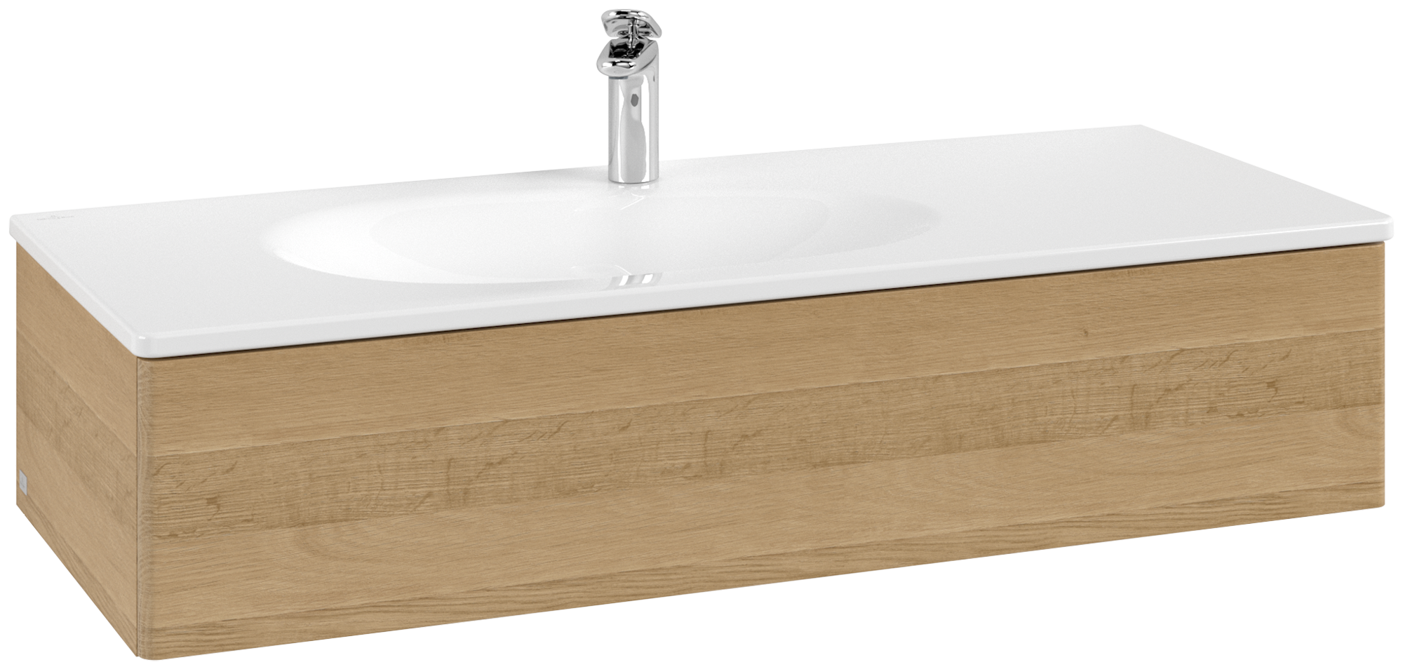 Villeroy & Boch Antao Waschbeckenunterschrank, 1 Auszug, 1188x256x493mm, Front ohne Struktur, Korpus: Honey Oak, Front: Honey Oak