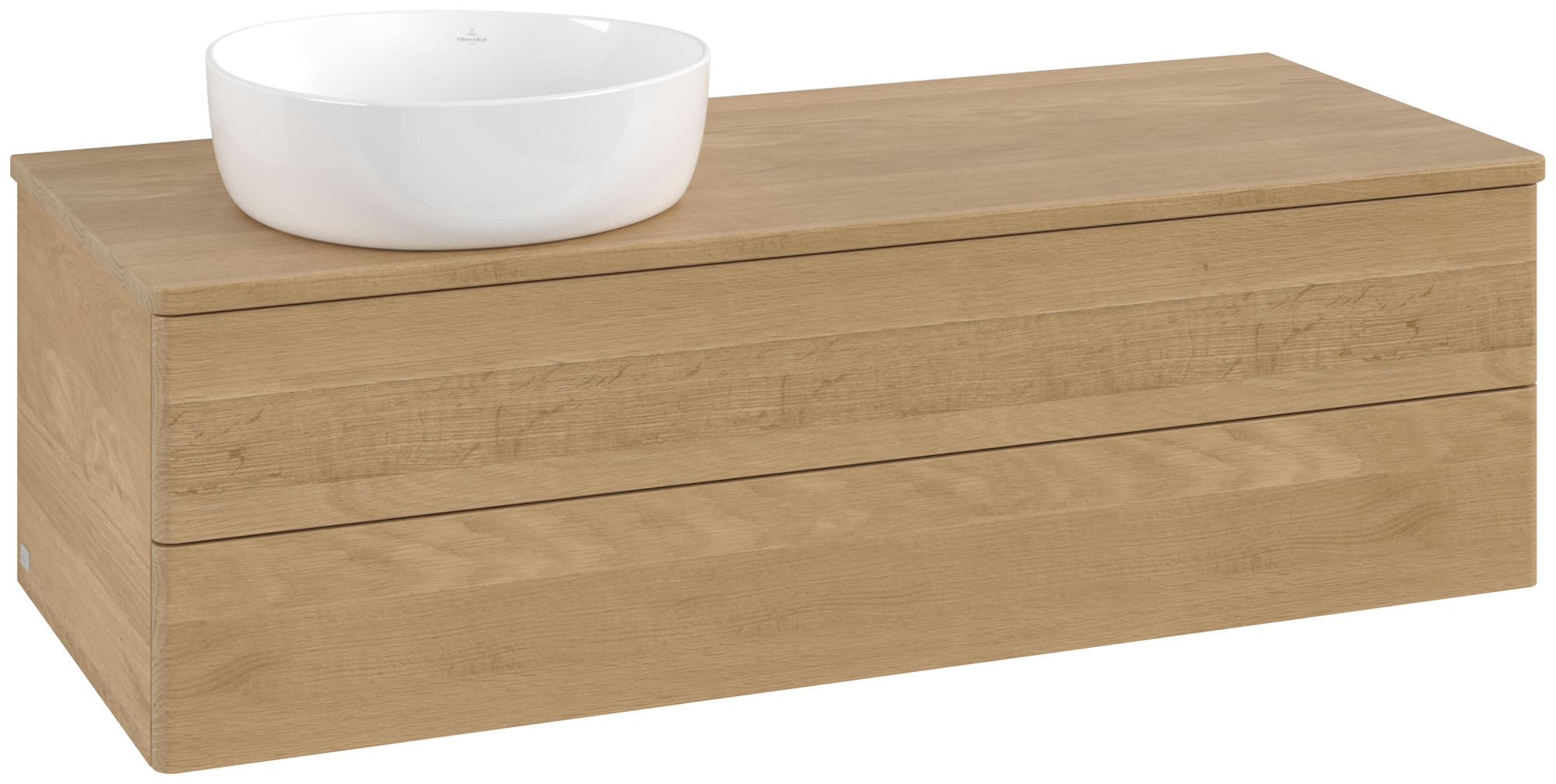 Villeroy & Boch Antao Vanity unit, 2 pull-out compartments, 1200x360x500mm, Front without structure, Body: Honey Oak, Front: Honey Oak, Cover plate: Honey Oak