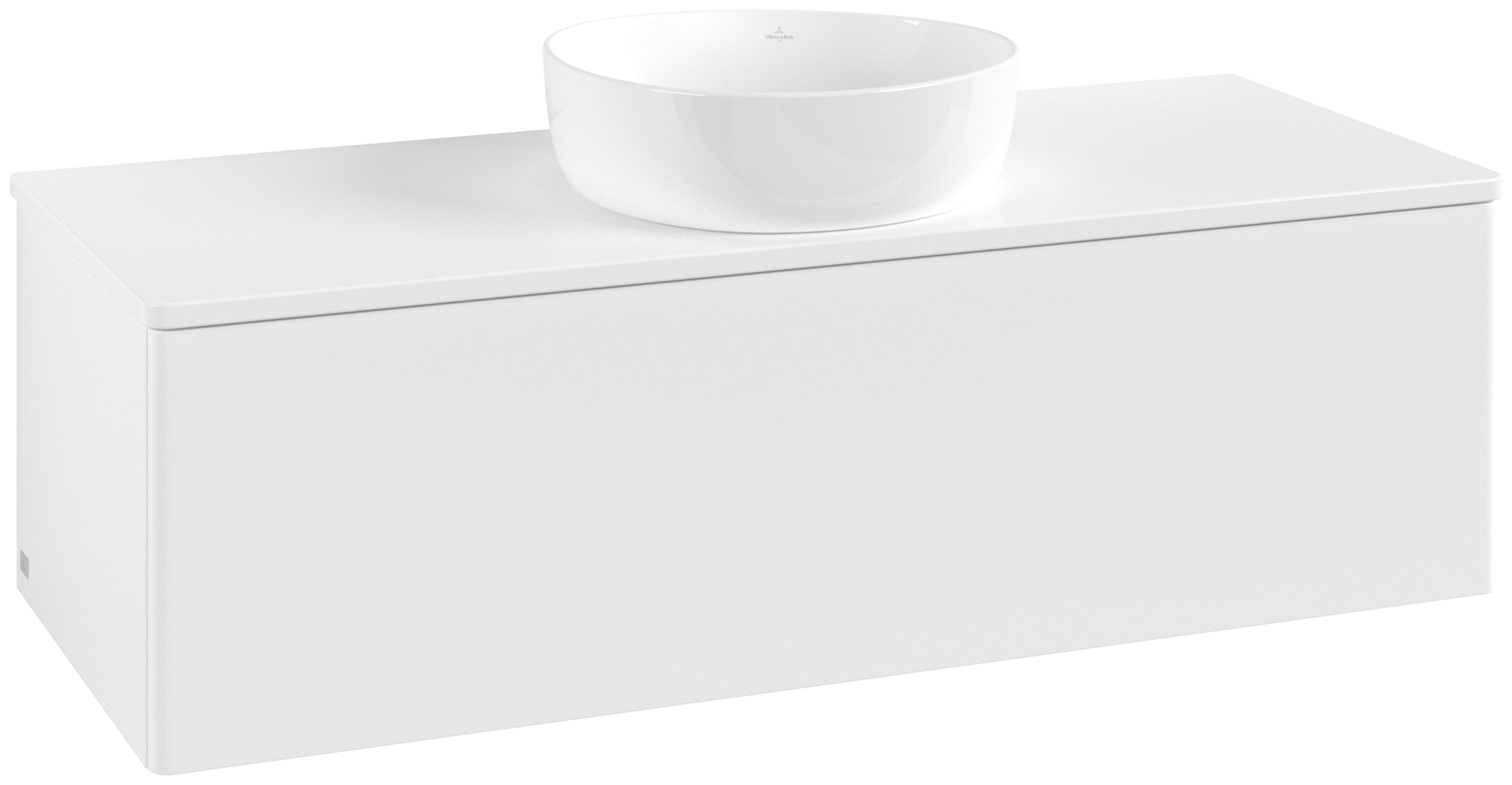 Villeroy & Boch Antao Vanity unit, 1 pull-out compartment, 1200x360x500mm, Front without structure, Body: White Matt Lacquer, Front: White Matt Lacquer, Cover plate: White Matt Lacquer