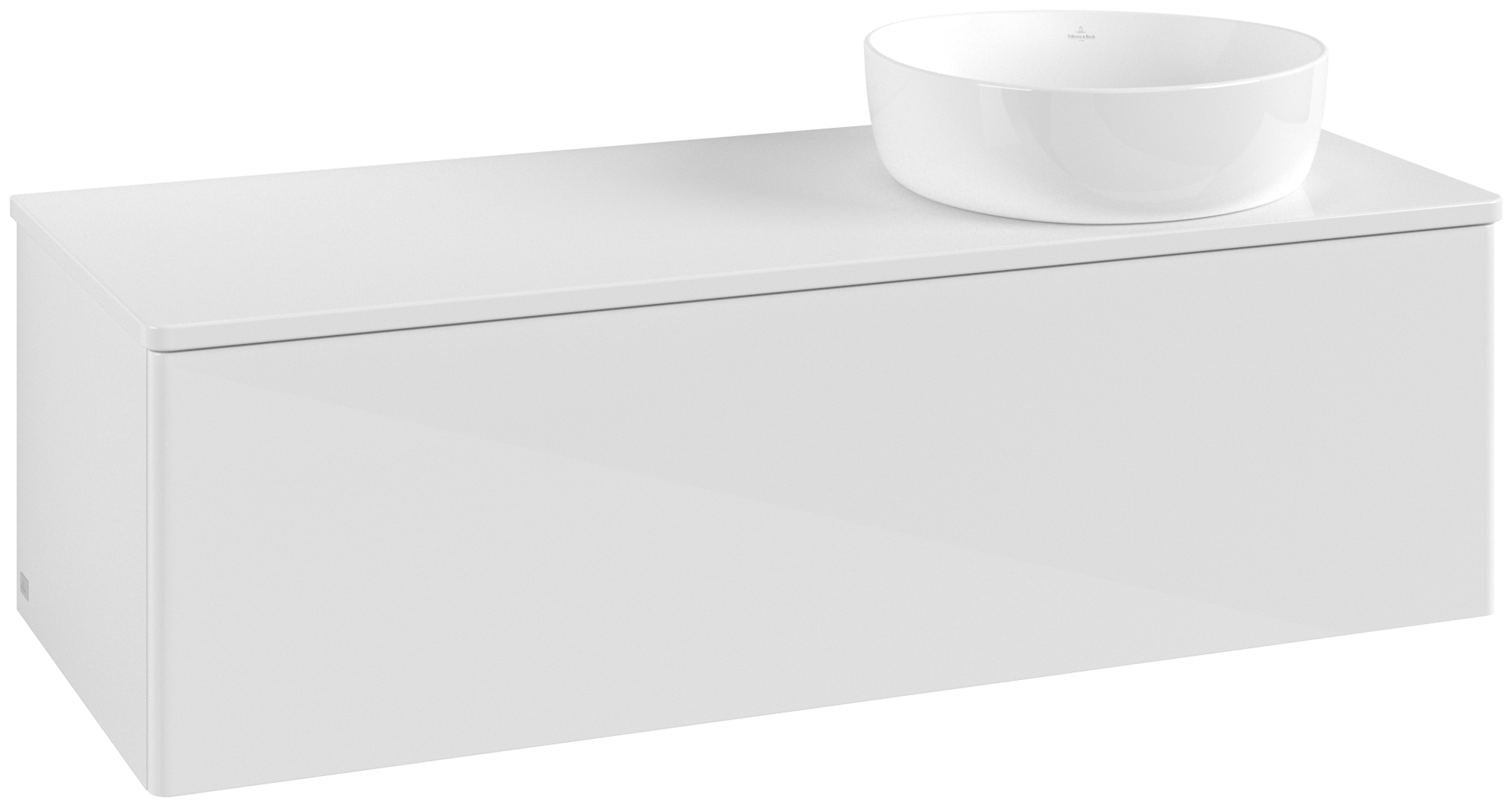 Villeroy & Boch Antao Waschbeckenunterschrank, 1 Auszug, 1200x360x500mm, Front ohne Struktur, Korpus: Glossy White Lacquer, Front: Glossy White Lacquer, Abdeckplatte: Glossy White Lacquer