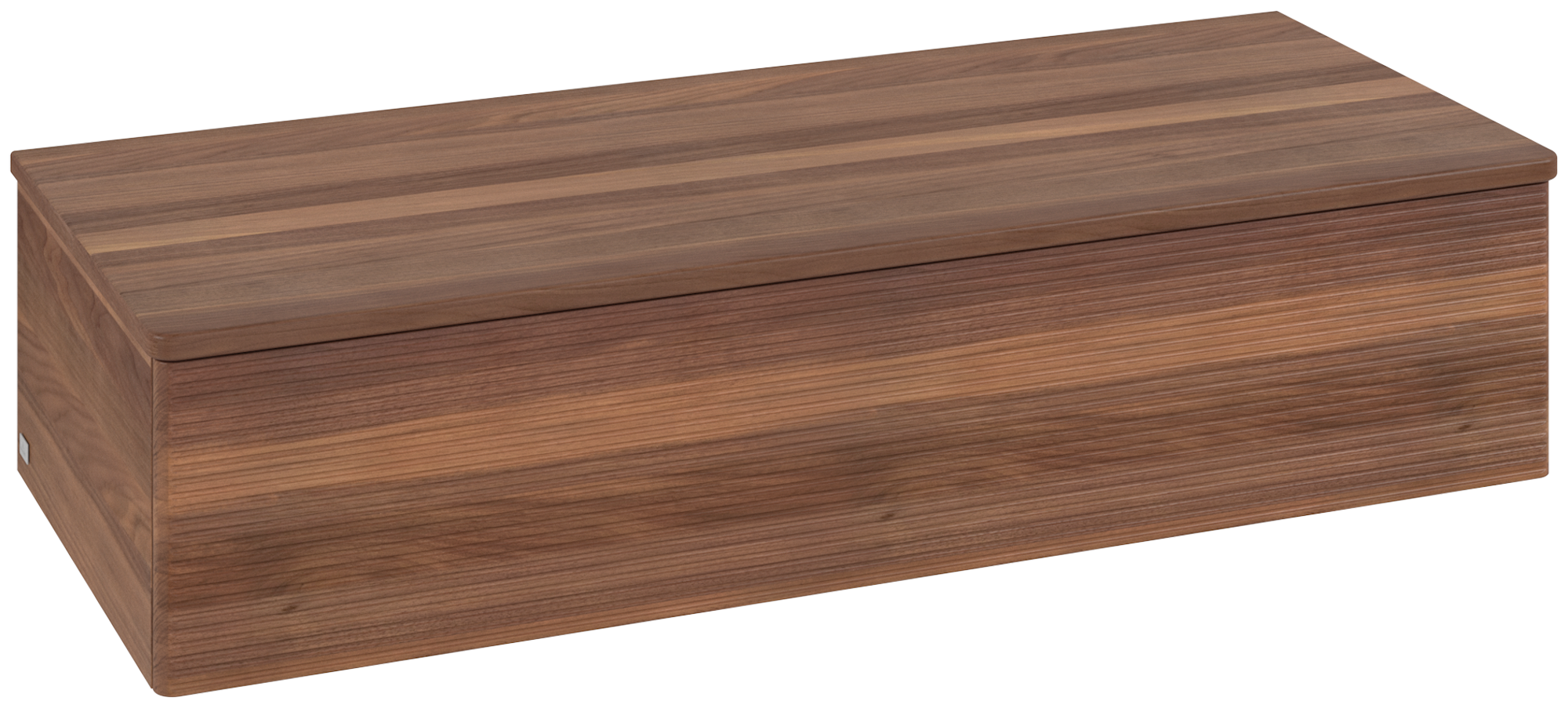 Villeroy & Boch Antao Meuble d'appoint, 1 tiroir sur rails, 1200x268x500mm, Façade avec structure, Caisson: Warm Walnut, Façade: Warm Walnut, Plaque de recouvrement: Warm Walnut
