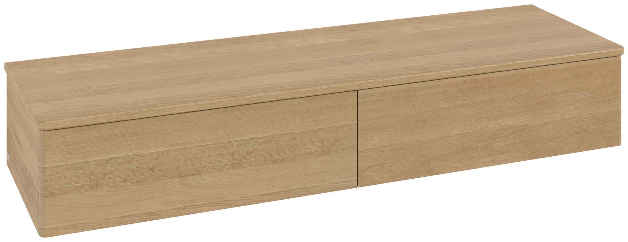 Villeroy & Boch Antao Sideboard, 2 pull-out compartments, 1600x268x500mm, Front without structure, Body: Honey Oak, Front: Honey Oak, Cover plate: Honey Oak