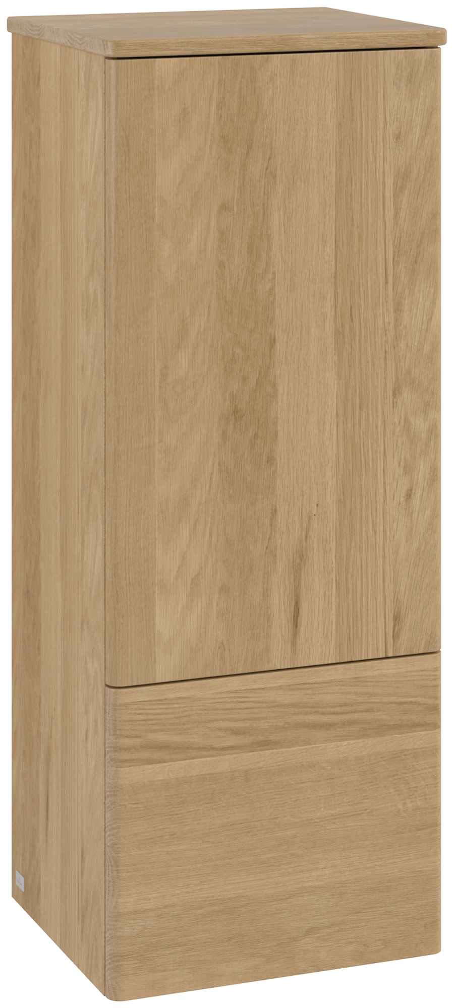 Villeroy & Boch Antao Middenkast, 1 deur, 414x1039x356mm, front zonder structuur, Corpus: Honey Oak, Front: Honey Oak, Afdekplaat: Honey Oak