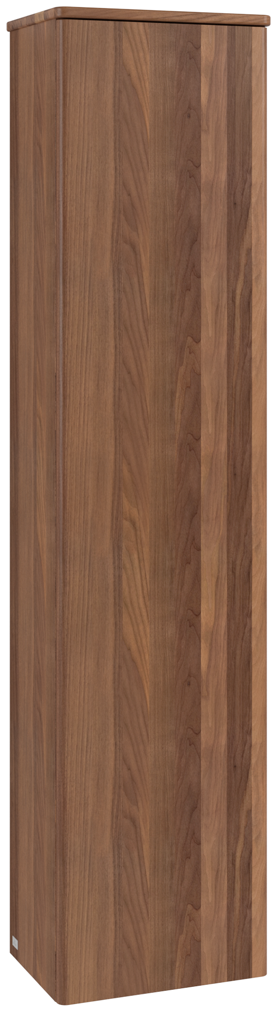 Villeroy & Boch Antao Hoge kast, 1 deur, 414x1719x287mm, front zonder structuur, Corpus: Warm Walnut, Front: Warm Walnut, Afdekplaat: Warm Walnut