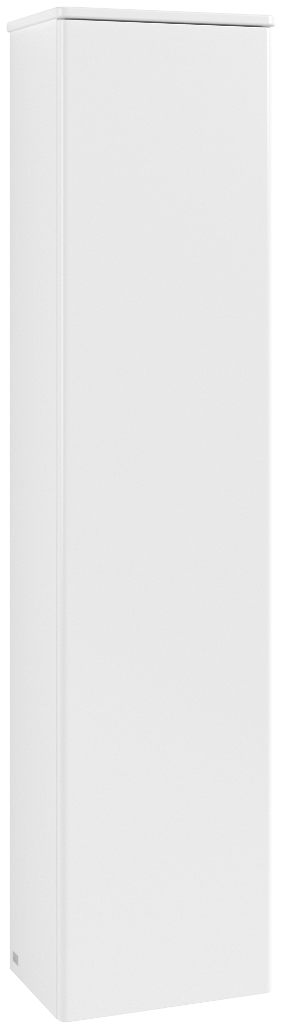 Villeroy & Boch Antao Hoge kast, 1 deur, 414x1719x287mm, front zonder structuur, Corpus: White Matt Lacquer, Front: White Matt Lacquer, Afdekplaat: White Matt Lacquer