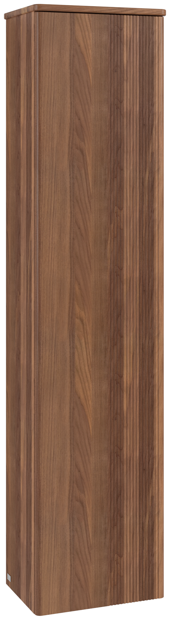 Villeroy & Boch Antao Hoge kast, 1 deur, 414x1719x287mm, front met structuur, Corpus: Warm Walnut, Front: Warm Walnut, Afdekplaat: Warm Walnut