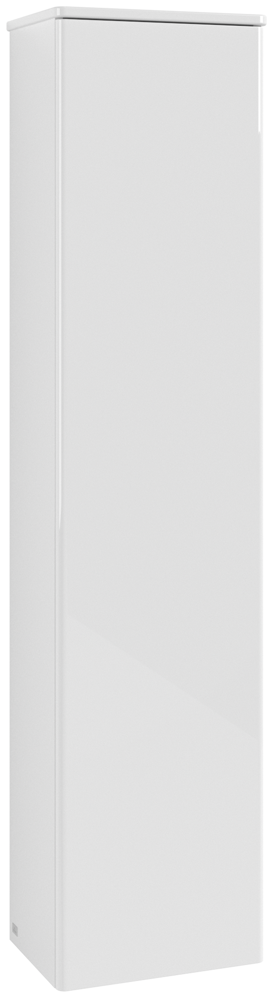 Villeroy & Boch Antao Hoge kast, 1 deur, 414x1719x287mm, front zonder structuur, Corpus: Glossy White Lacquer, Front: Glossy White Lacquer, Afdekplaat: Glossy White Lacquer