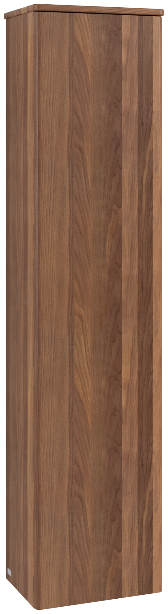 Villeroy & Boch Antao Hoge kast, 1 deur, 414x1719x287mm, front zonder structuur, Corpus: Warm Walnut, Front: Warm Walnut, Afdekplaat: Warm Walnut