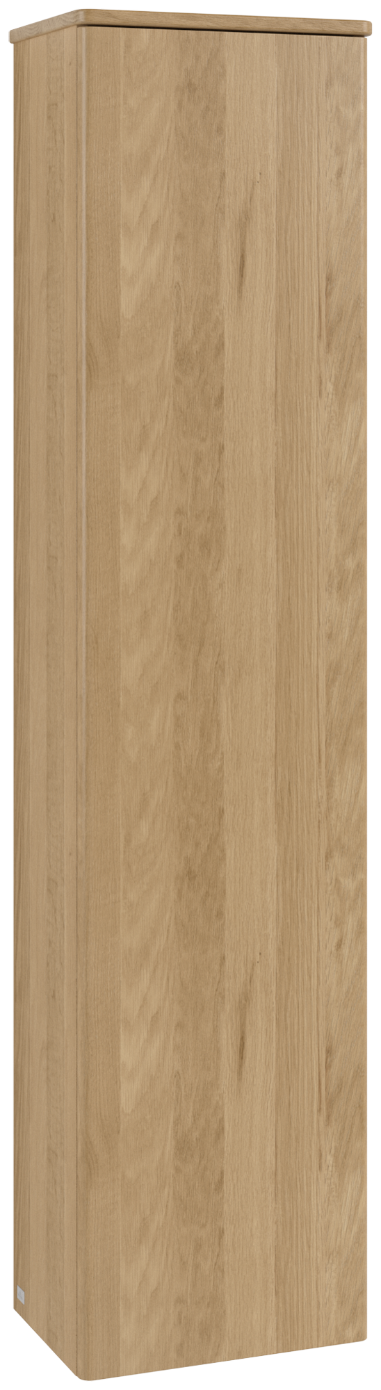 Villeroy & Boch Antao Tall cabinet, 1 door, 414x1719x287mm, Front without structure, Body: Honey Oak, Front: Honey Oak, Cover plate: Honey Oak