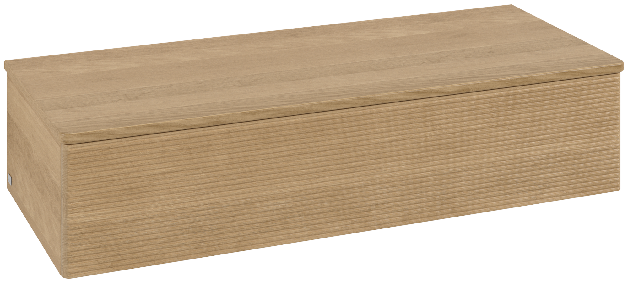 Villeroy & Boch Antao Sideboard, with lighting, 1 pull-out compartment, 1200x268x500mm, Front with grain texture, Body: Honey Oak, Front: Honey Oak, Cover plate: Honey Oak