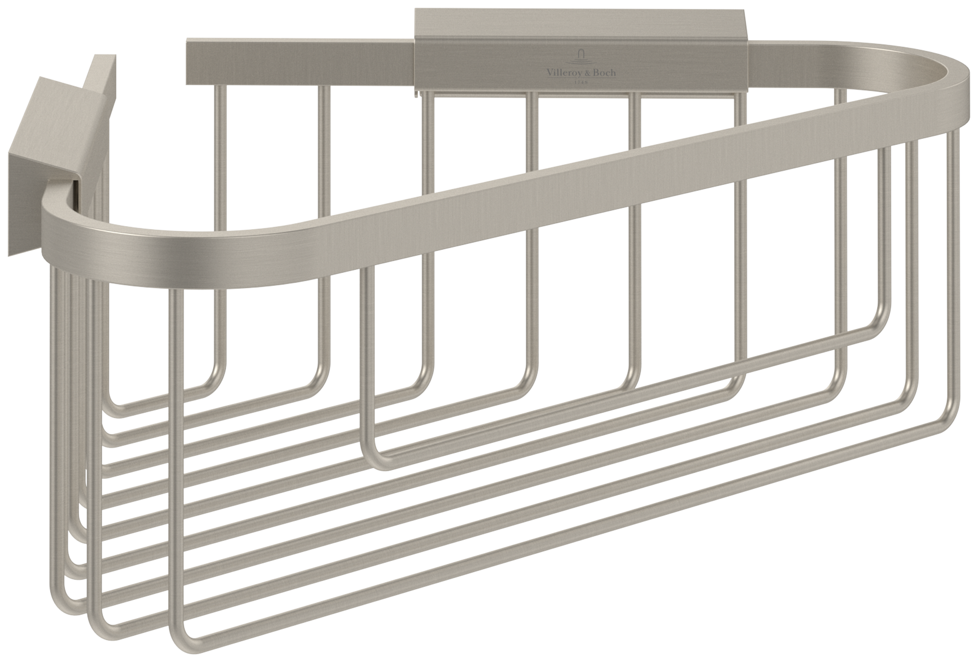 Villeroy & Boch Elements - Tender Corner soap basket, 260x206x82mm, Brushed Nickel Matt