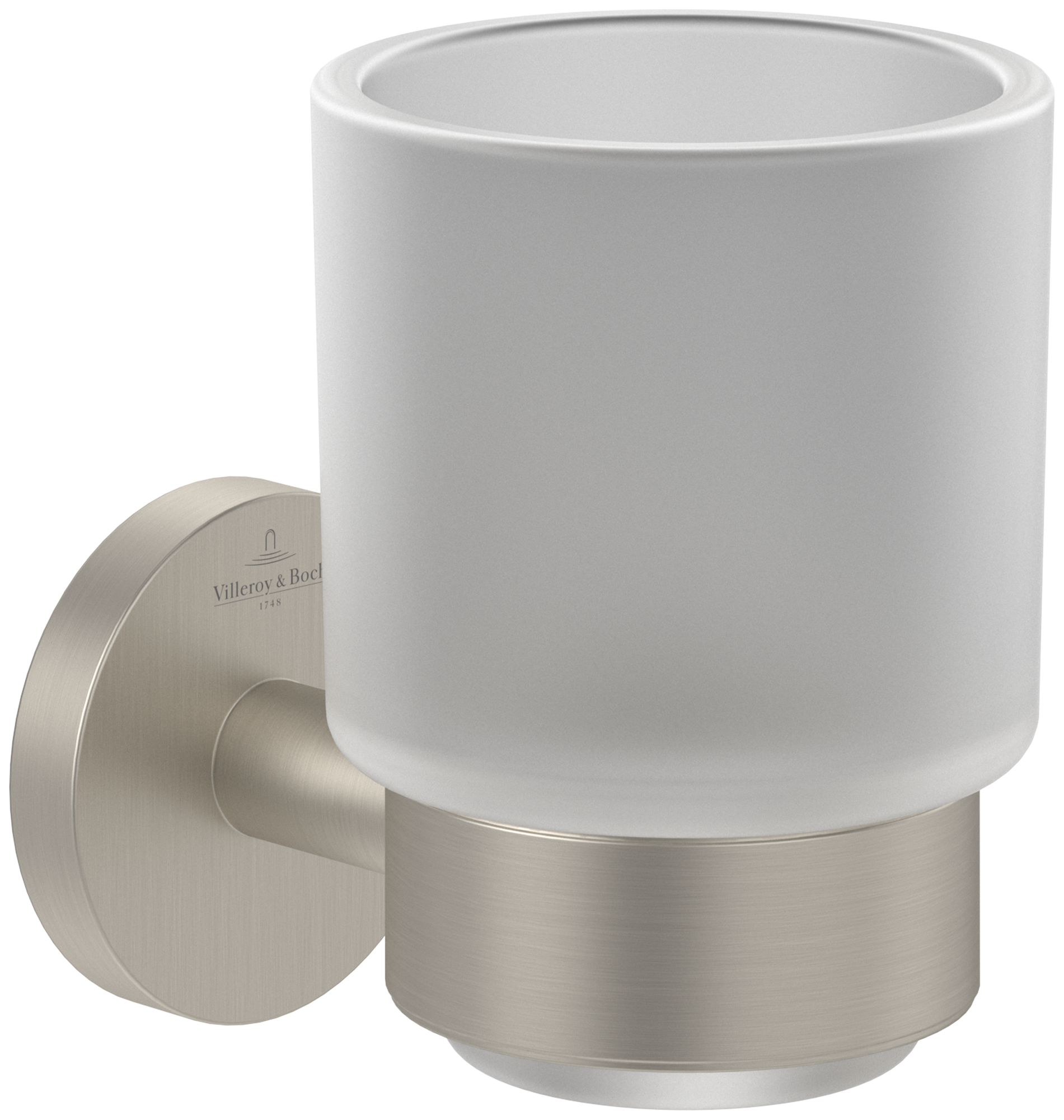 Villeroy & Boch Elements - Tender Porte-verre, 74x100x96mm, Brushed Nickel Matt