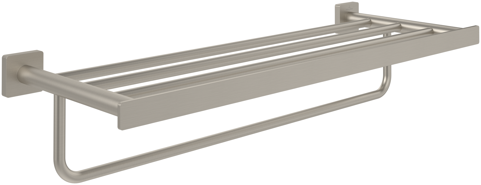 Villeroy & Boch Elements - Striking Handtuchablage, 595x224x45mm, Brushed Nickel Matt