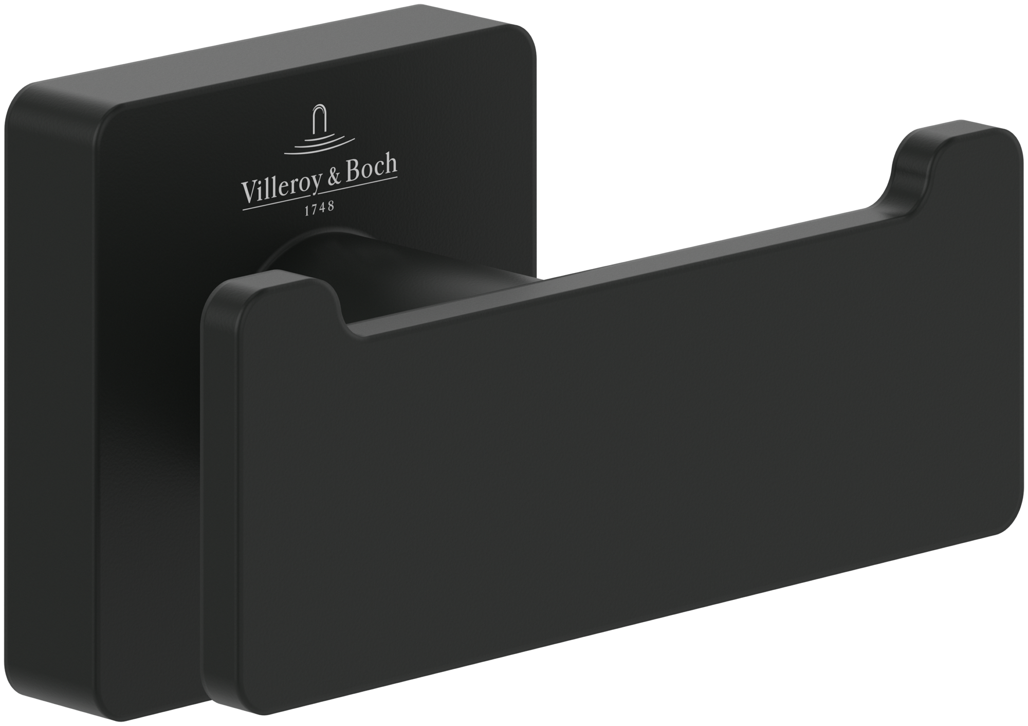 Villeroy & Boch Elements - Striking Doppel-Handtuchhaken, 80x44x45mm, Matt Black