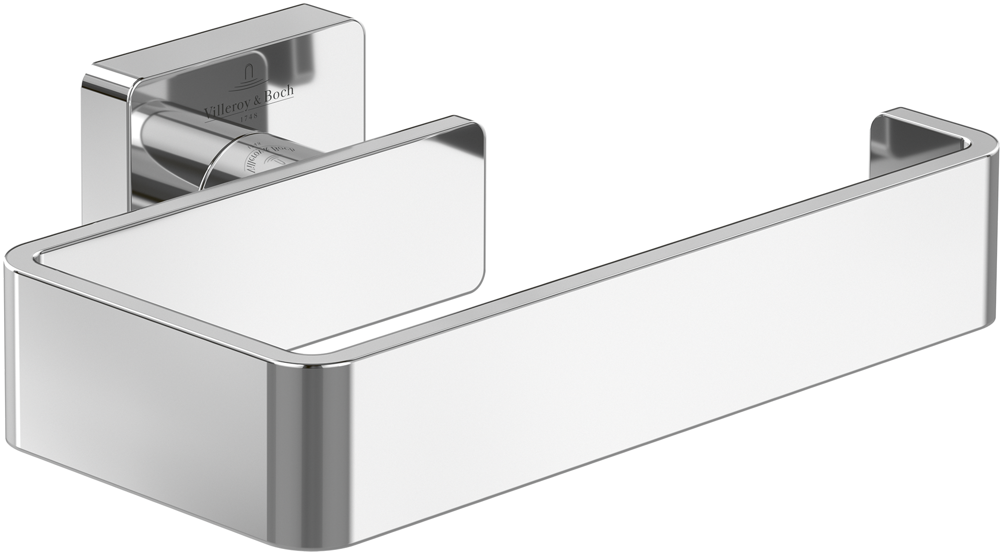Villeroy & Boch Elements - Striking Toilettenpapierhalter ohne Deckel, 135x93x45mm, Chrom