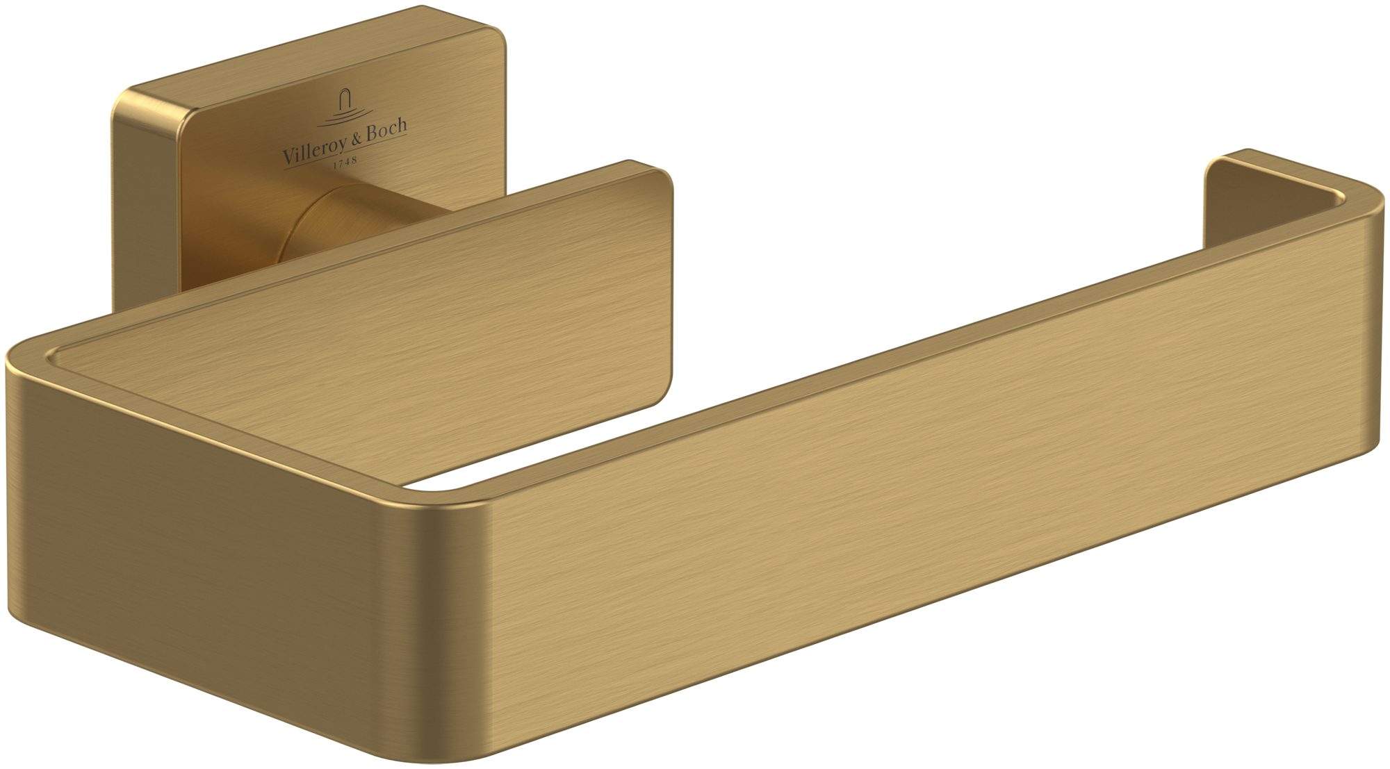 Villeroy & Boch Elements - Striking Toilettenpapierhalter ohne Deckel, 135x93x45mm, Brushed Gold