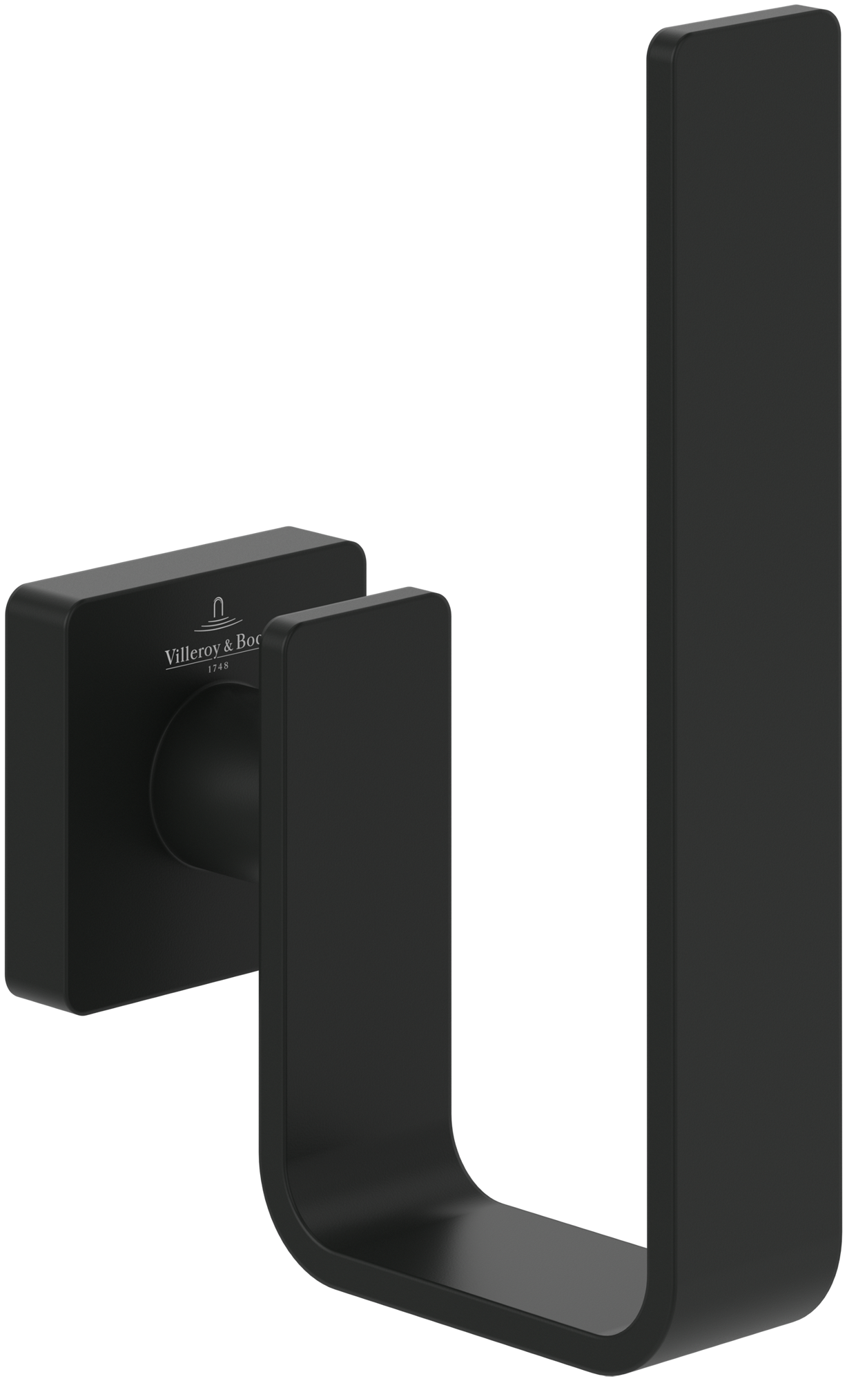 Villeroy & Boch Elements - Striking Portarotoli di scorta, 140x93x45mm, Matt Black