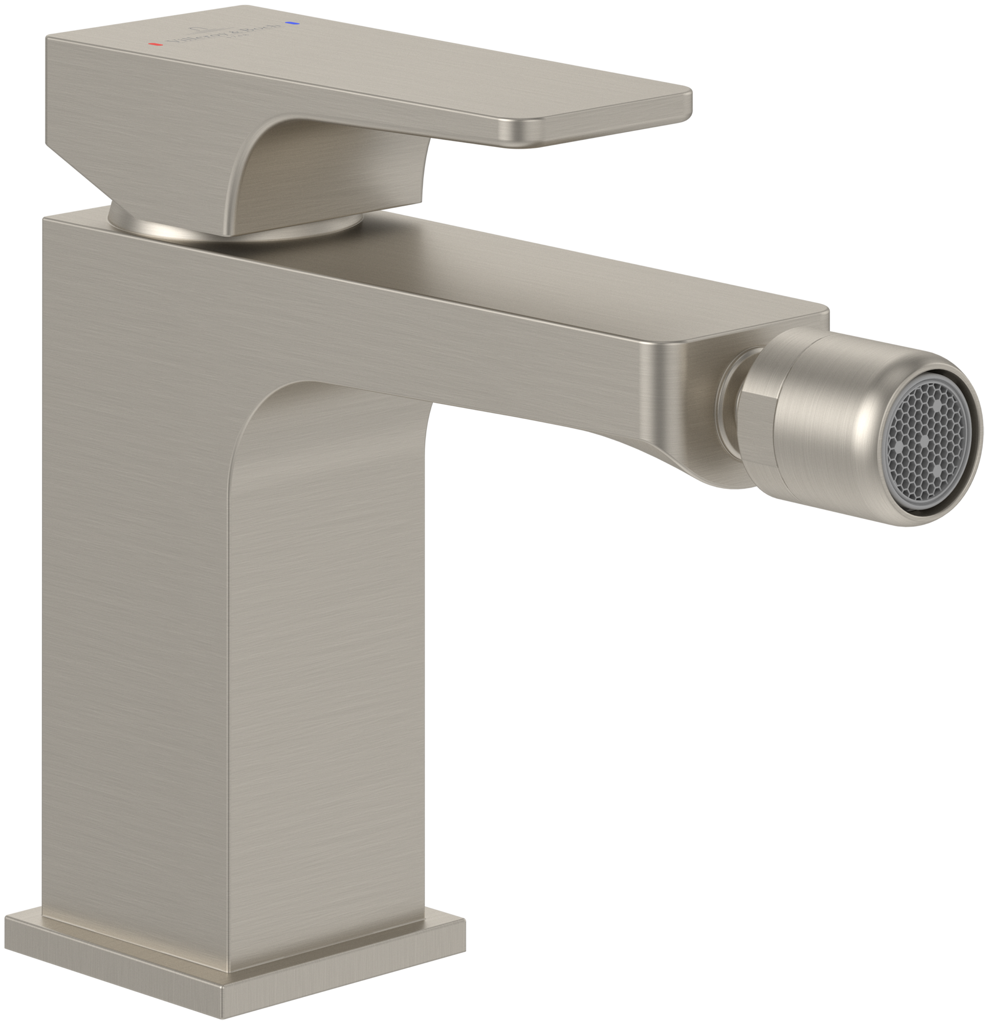 Villeroy & Boch Architectura Square Single-lever bidet mixer, Brushed Nickel Matt